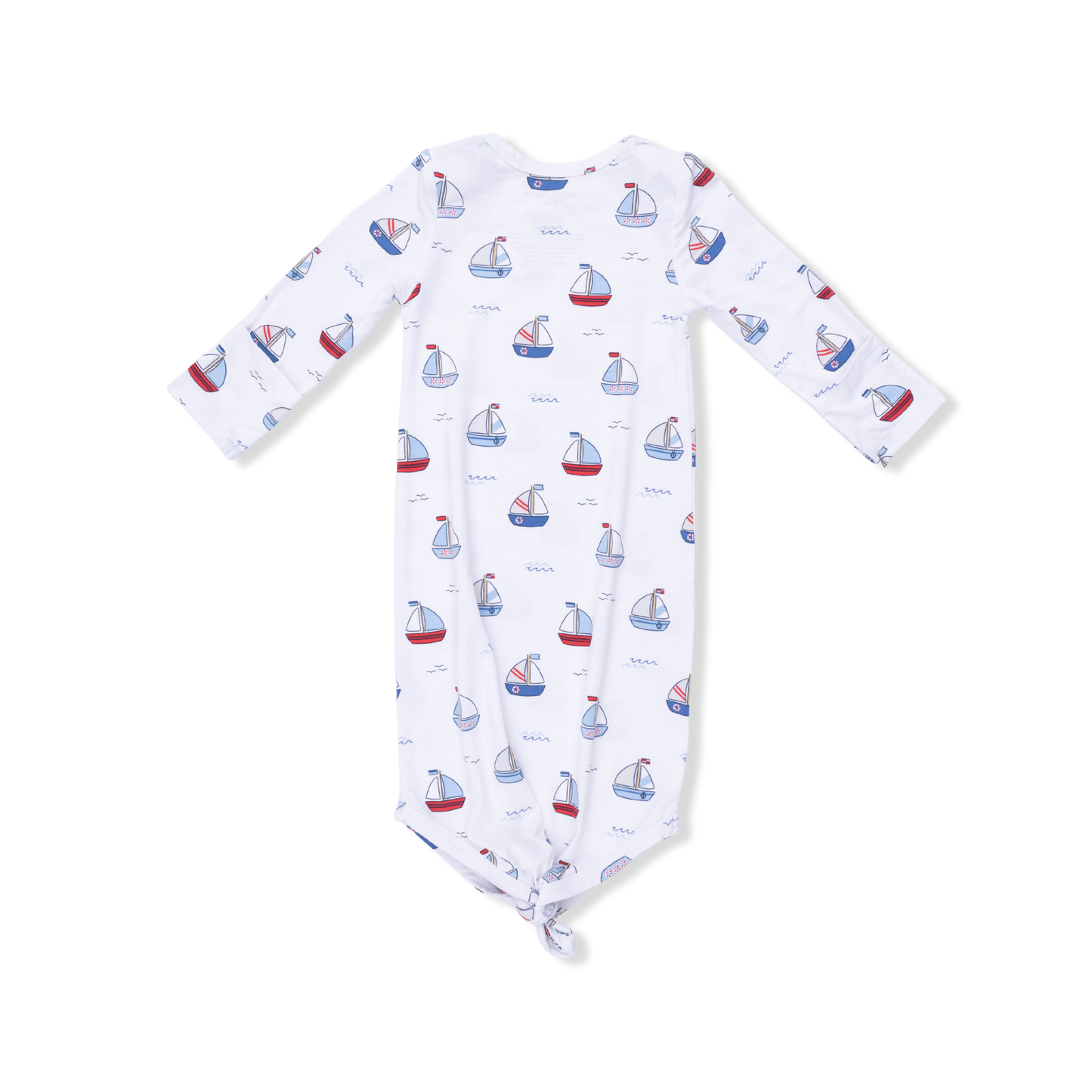 Bubbly Sailboats Blue - Knotted Gown and Hat-Angel Dear