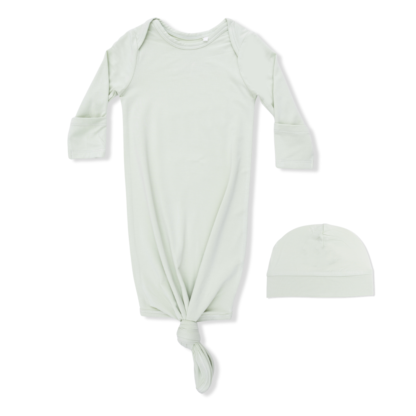 Solid Bok Choy - Knotted Gown and Beanie Hat-Angel Dear