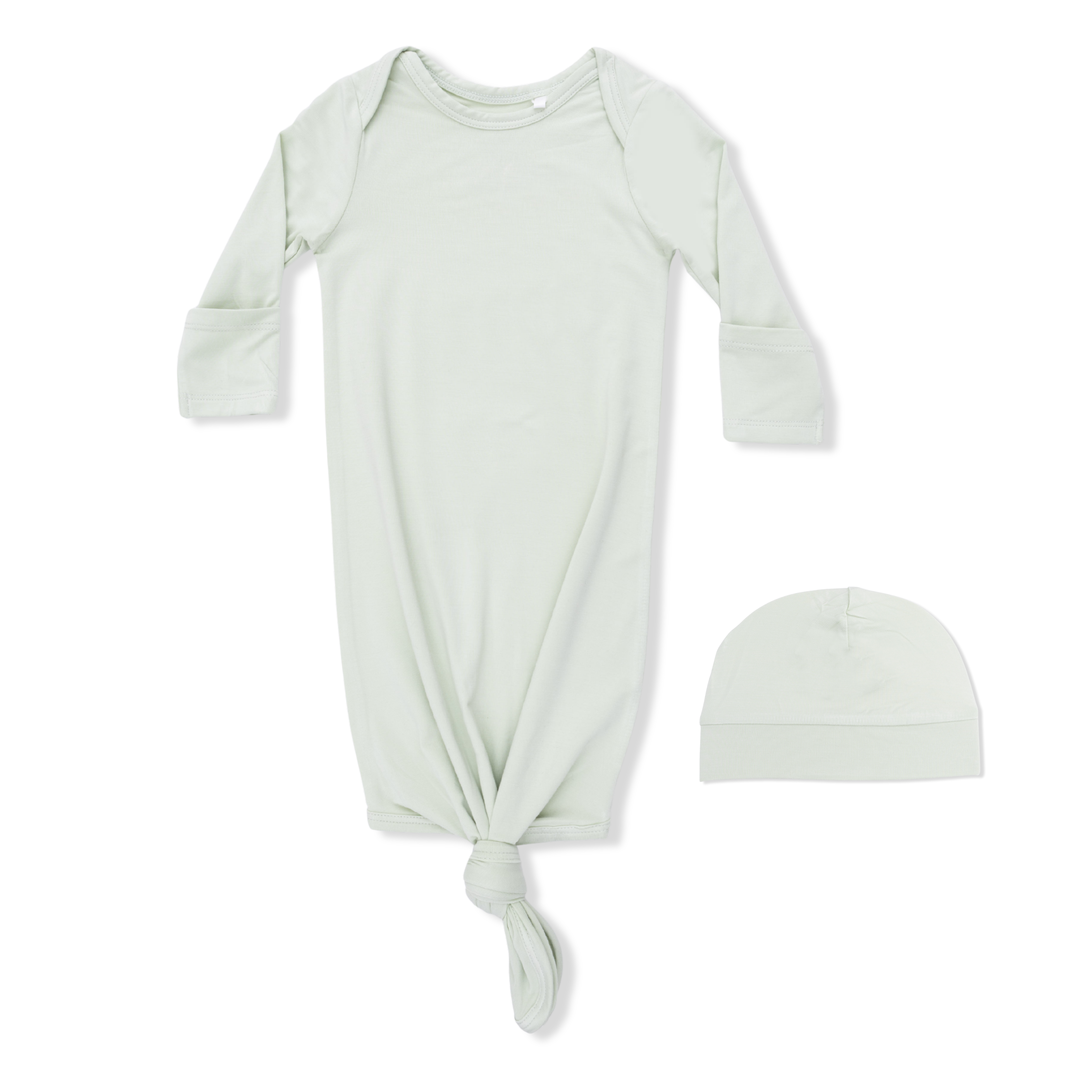 Solid Bok Choy - Knotted Gown and Beanie Hat-Angel Dear