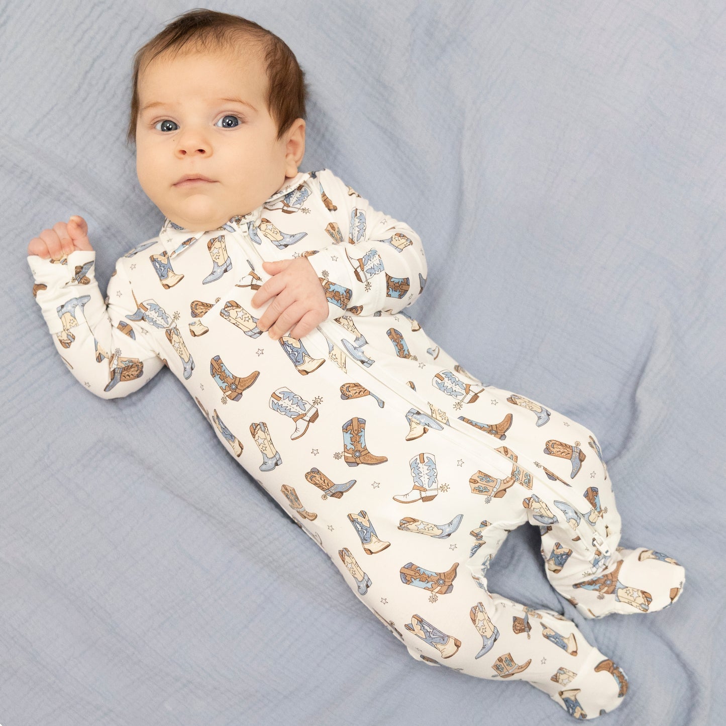 Cowboy Boots - Cowboy 2 Way Zipper Footie-Angel Dear