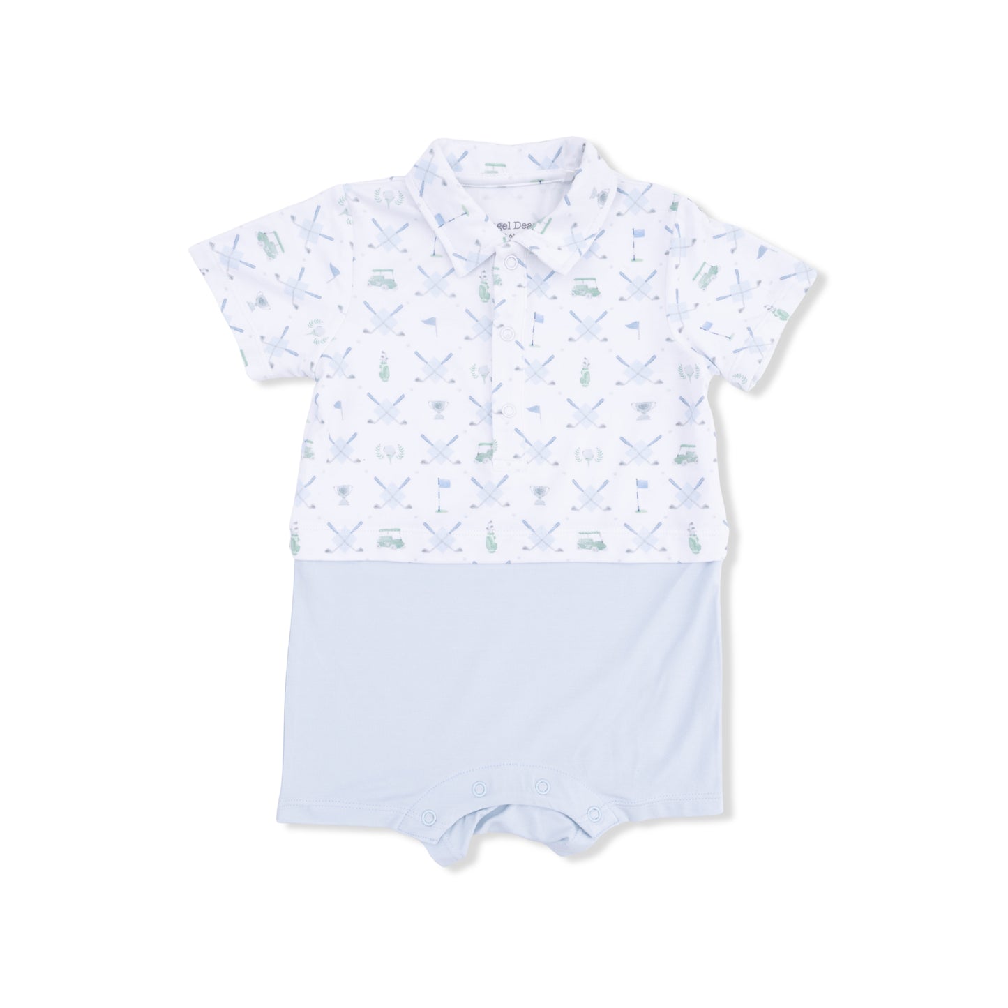 Golf Trellis Blue - Short Playsuit-Angel Dear