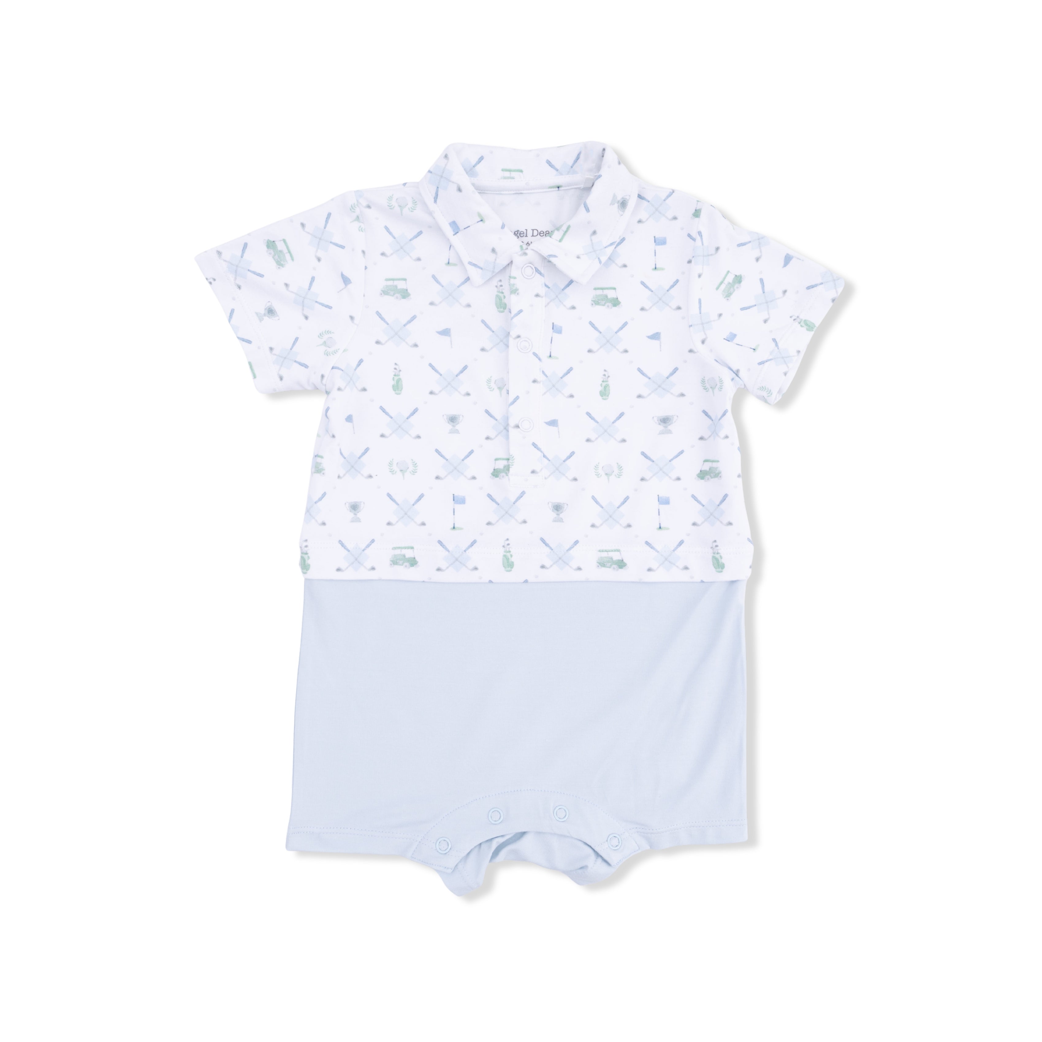 Golf Trellis Blue - Short Playsuit-Angel Dear