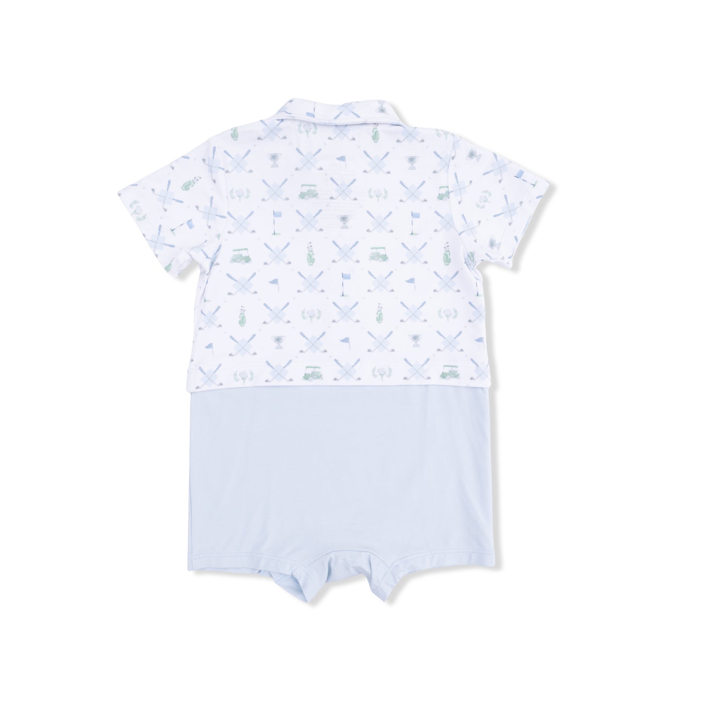 Golf Trellis Blue - Short Playsuit-Angel Dear