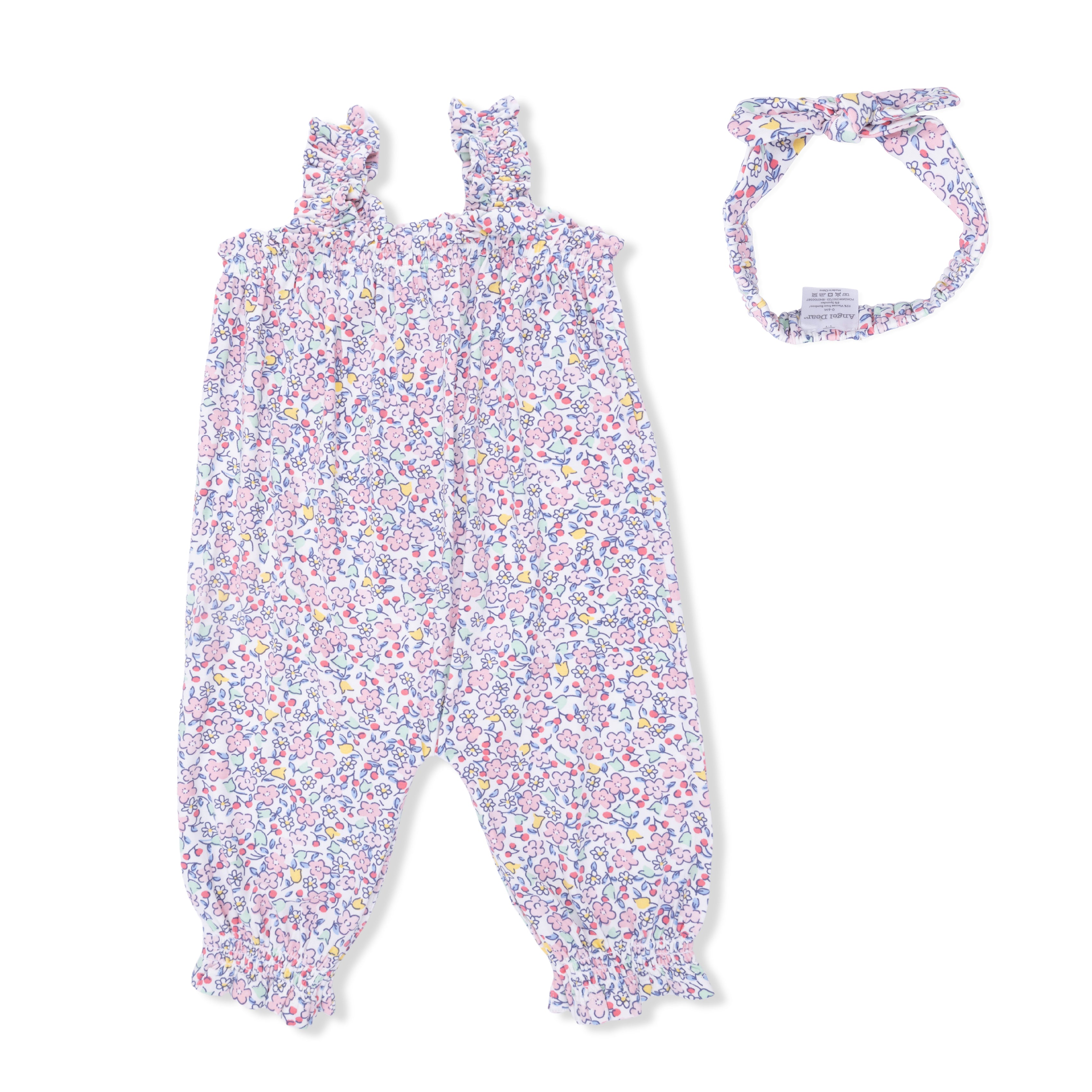 Elizabeth's Garden - Ruffly Strap Overall & Headband – Angel Dear