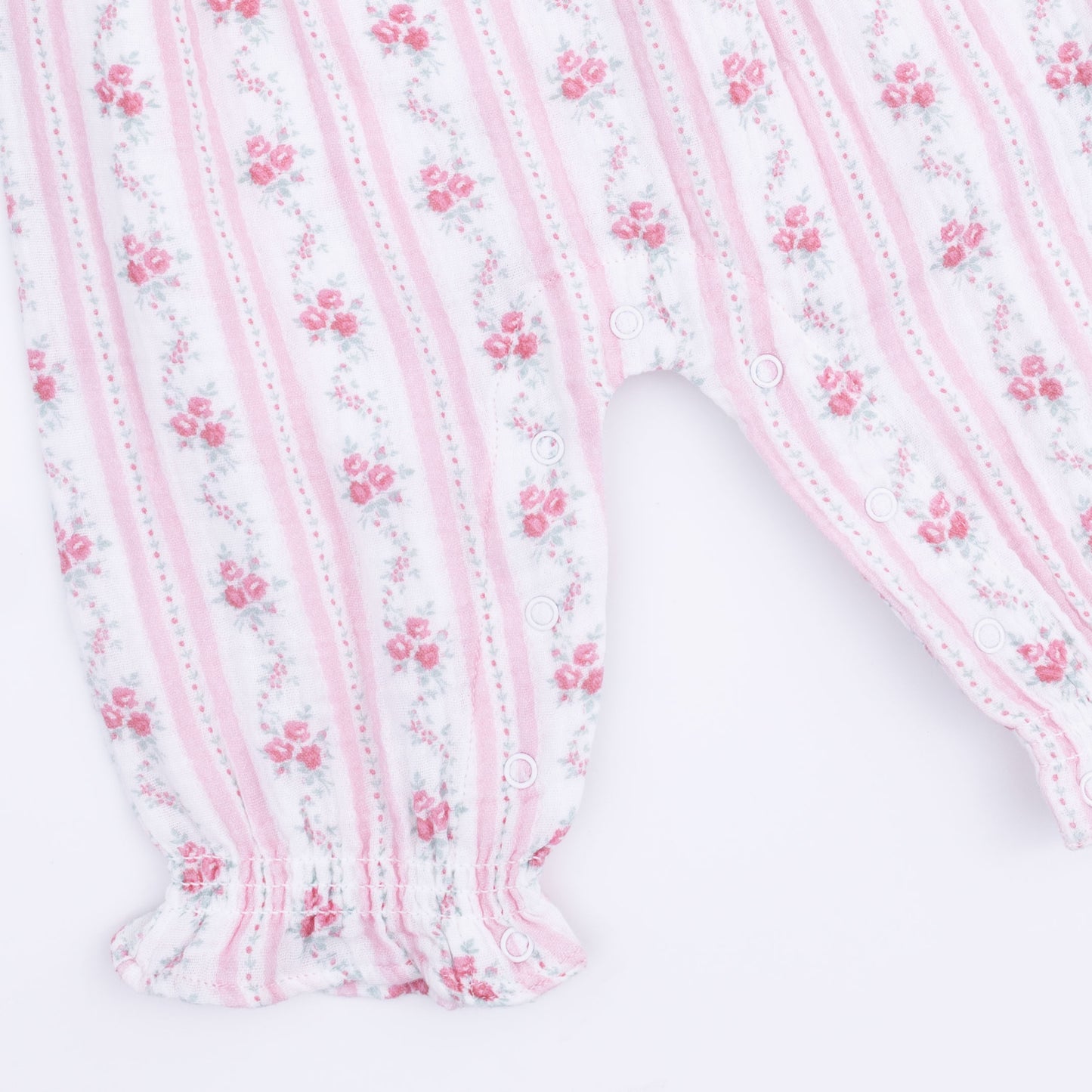 Winding Roses Stripe - Ruffly Strap Overall