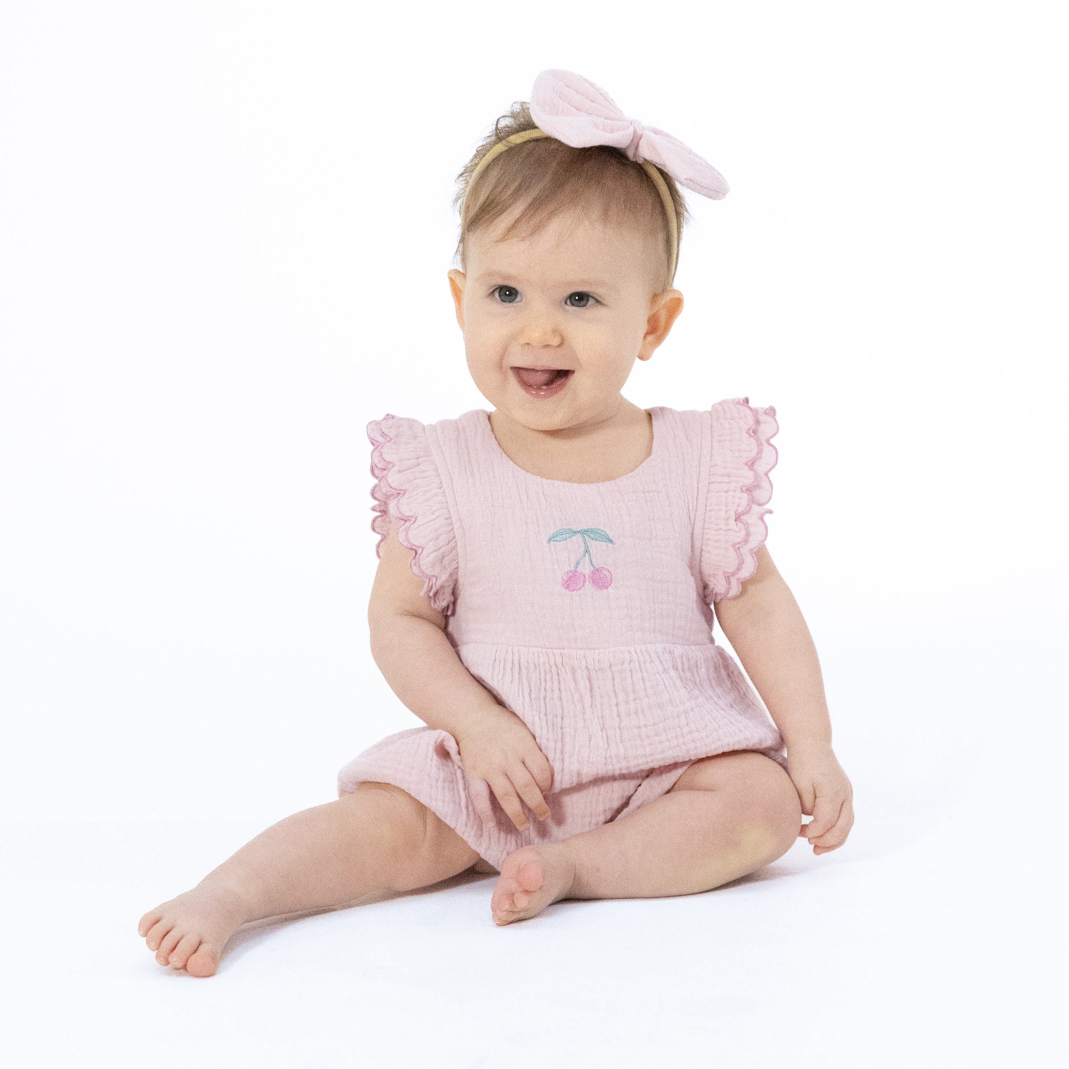 Solid Muslin Lotus - Scallop Ruffle Shortie-Angel Dear