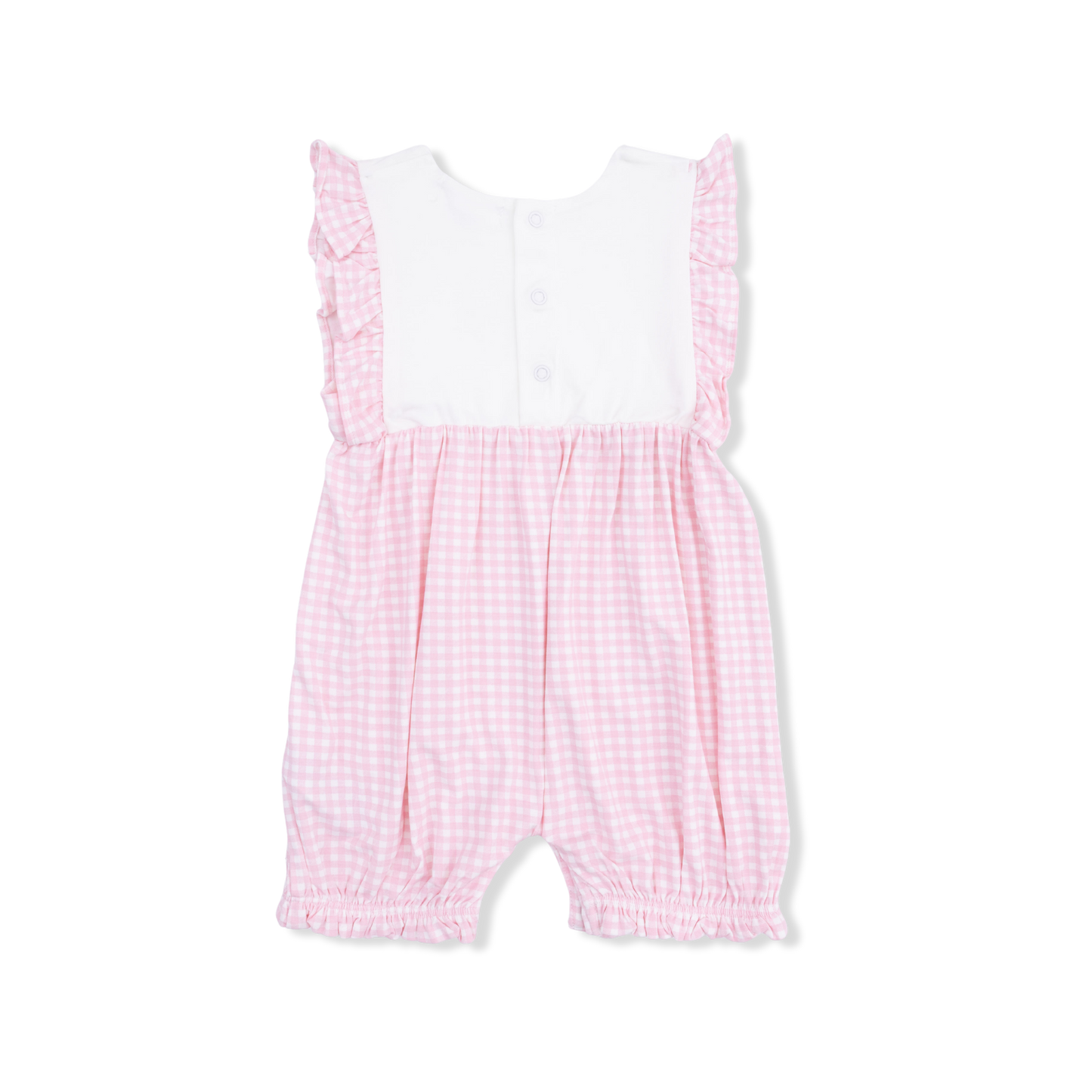 Bubbly Whale with Bow  Pink - Ruffle Playsuit-Angel Dear