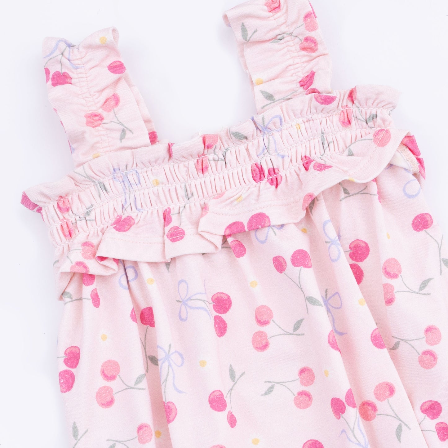 Sweet Bow Cherries - Ruffly Strap Bubble & Sun Hat
