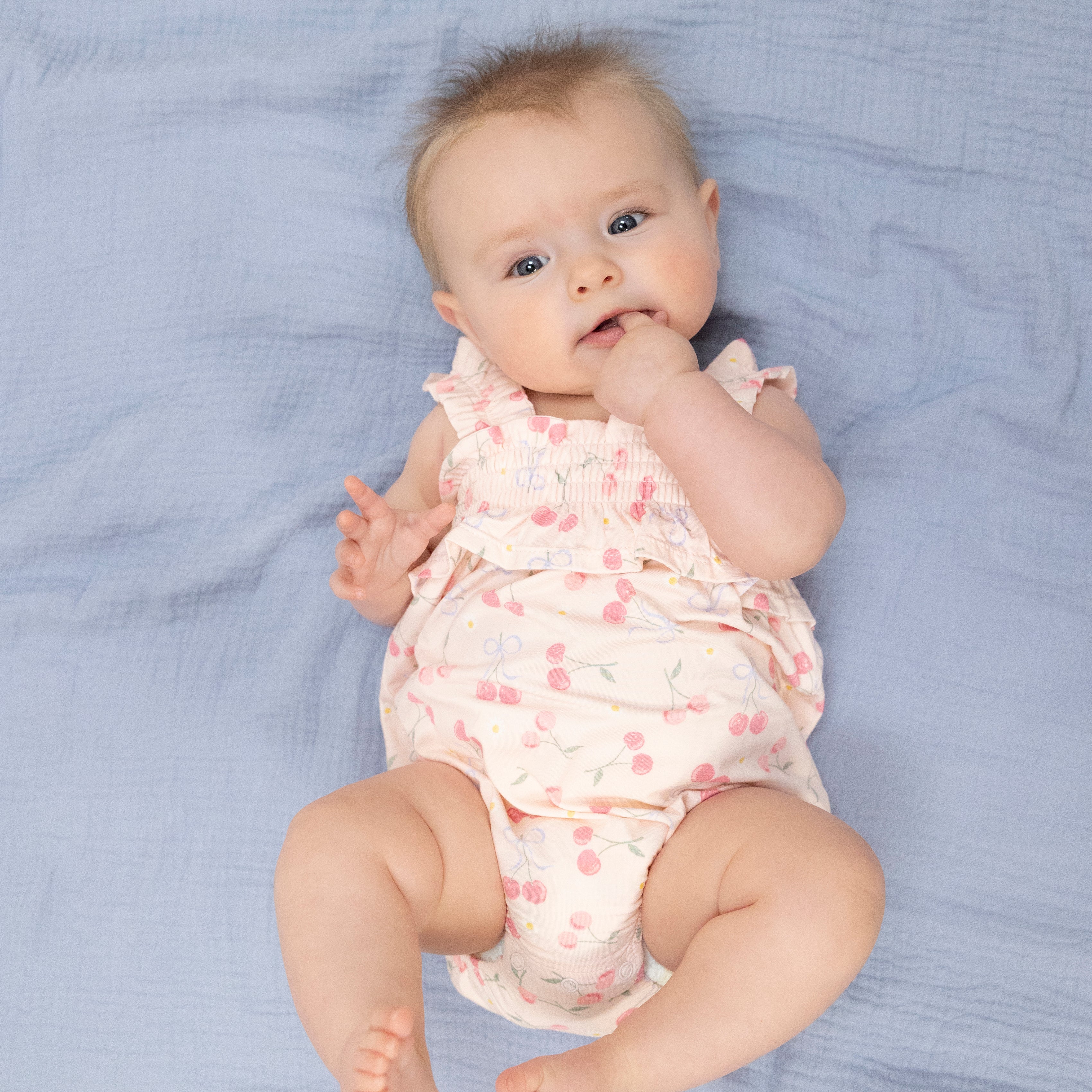 Sweet Bow Cherries - Ruffly Strap Bubble-Angel Dear