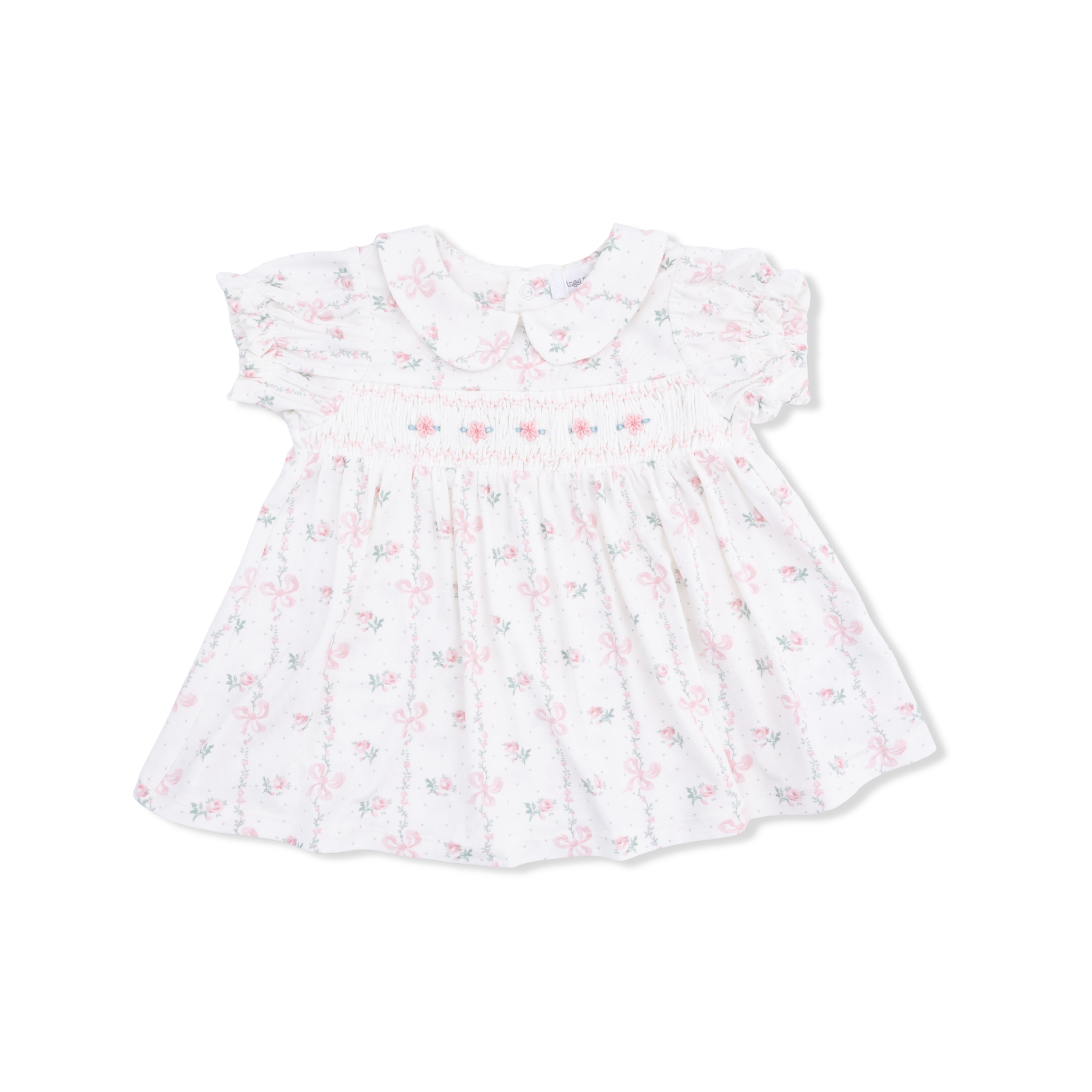 Dainty Buds and Bows - Smocked Dress Set and Headband-Angel Dear