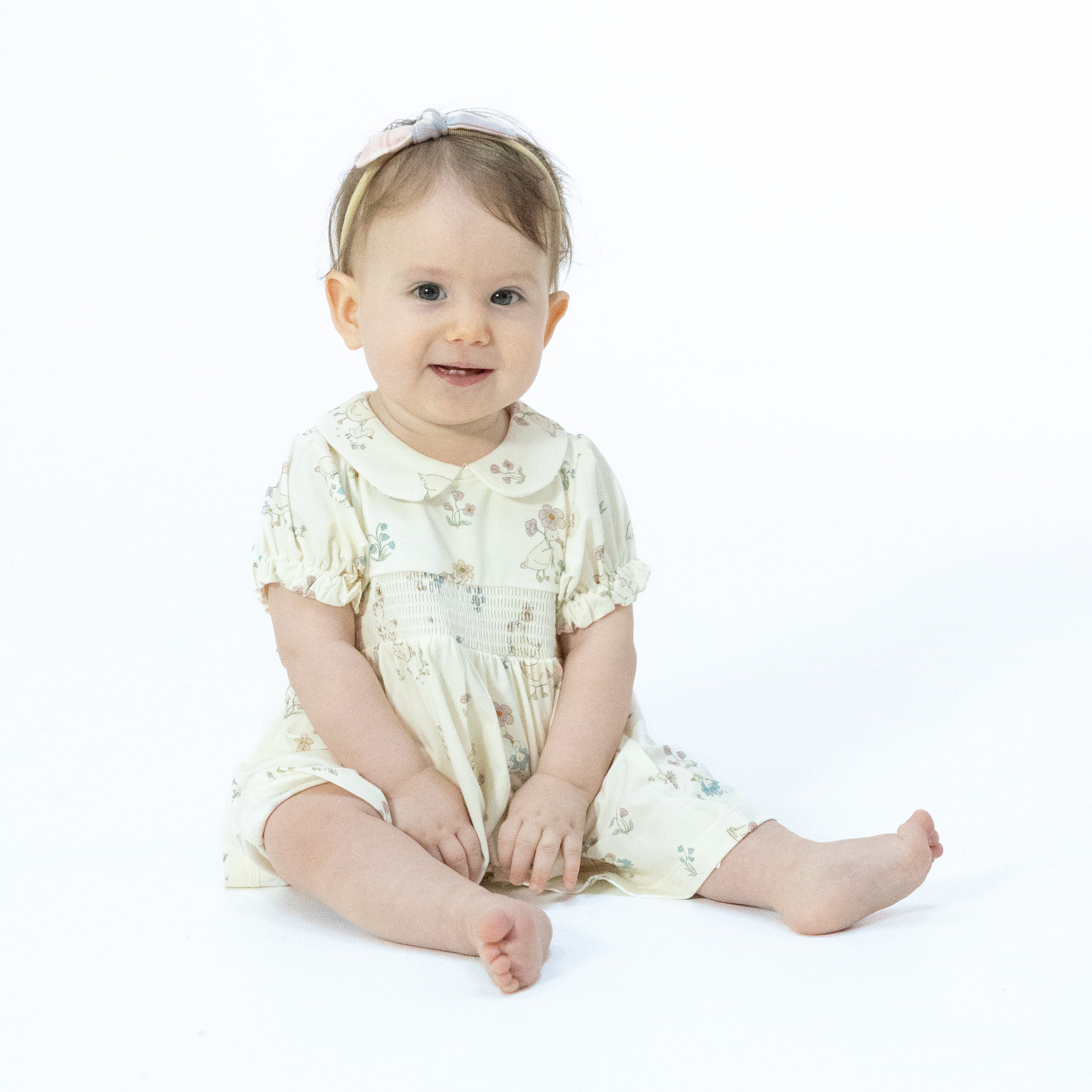 Flower Ducklings - Smocked Dress Set-Angel Dear