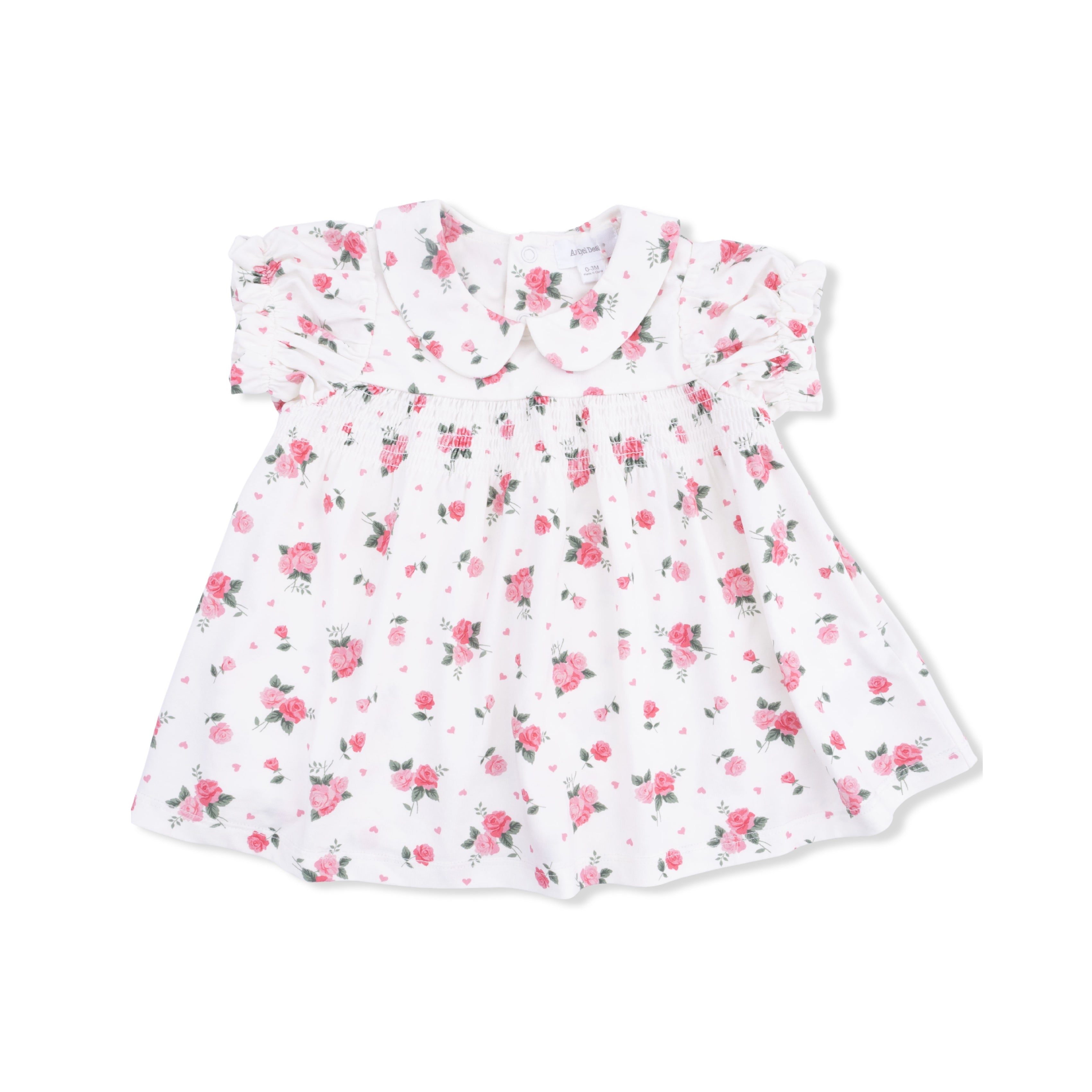 Pink Rosettes - Smocked Dress Set-Angel Dear