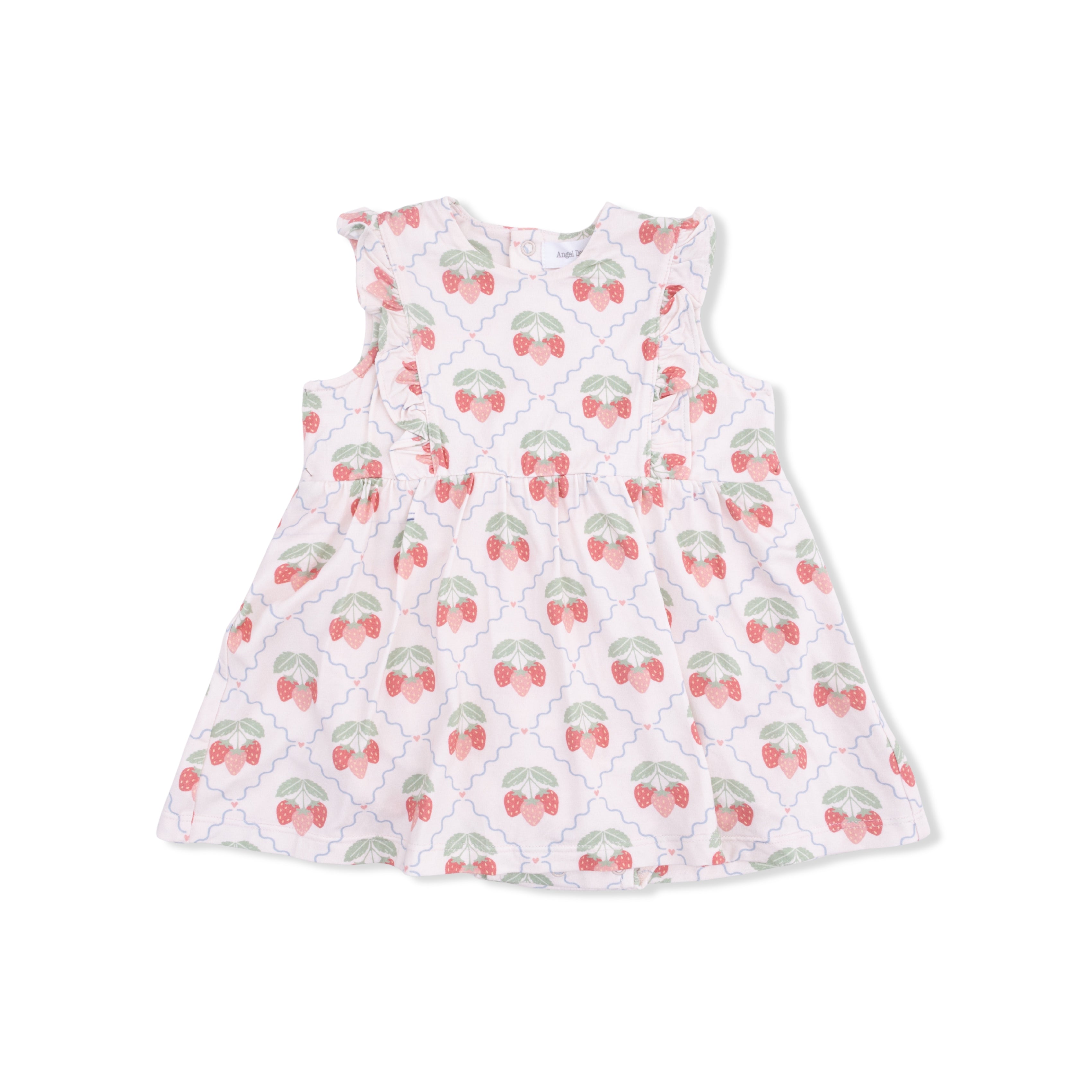 Sweet Strawberries - Ruffle Bodysuit Dress-Angel Dear