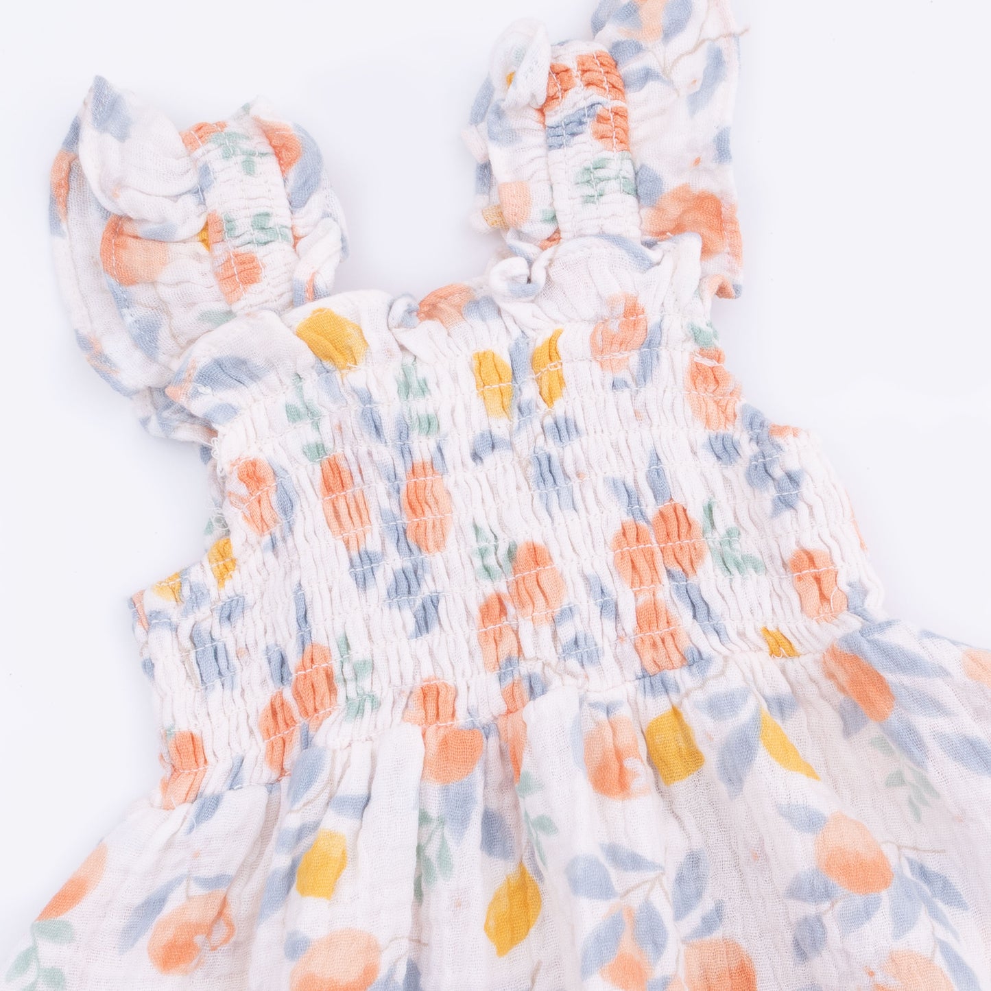 Citrus Floral - Smocked Sundress with Bloomer
