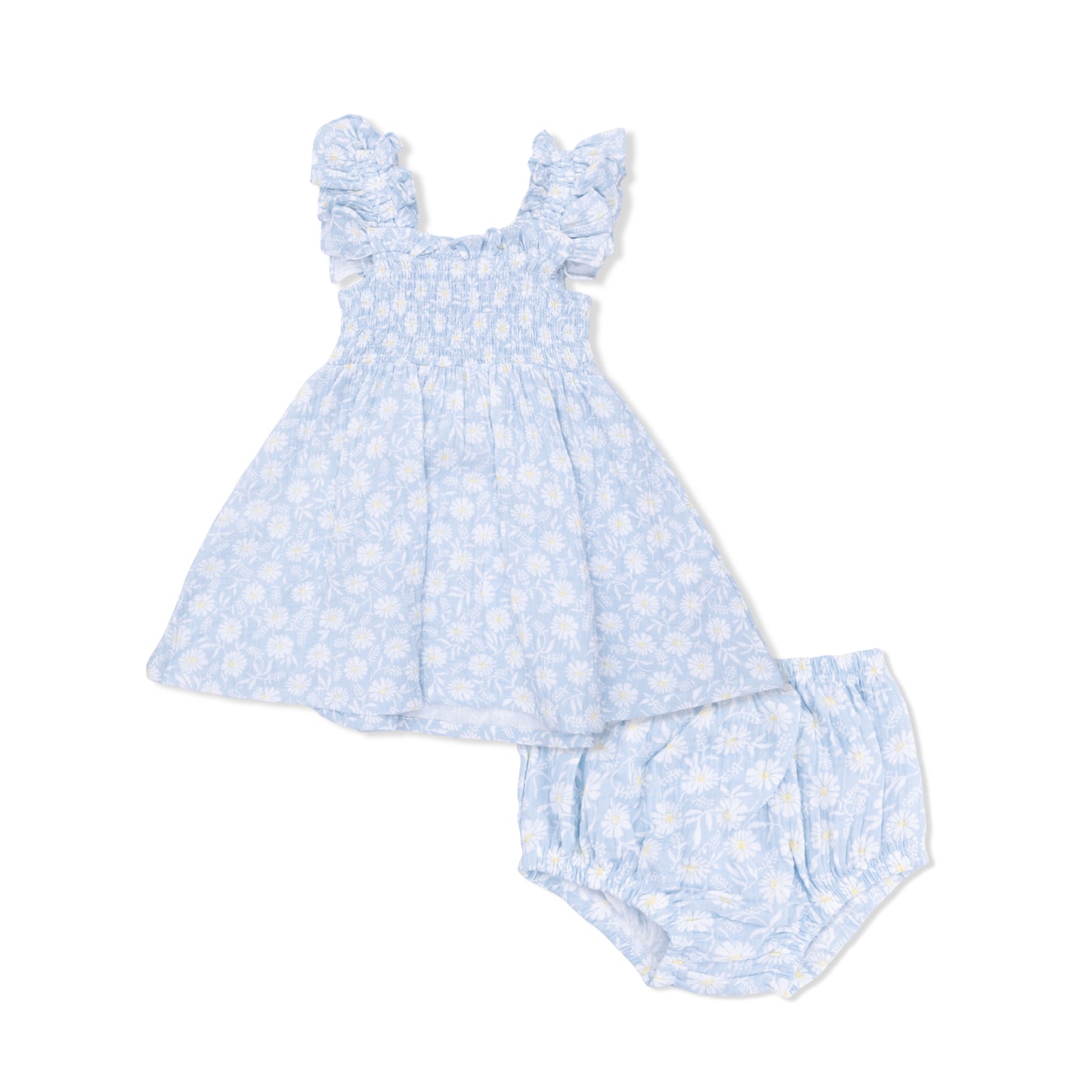 Western Daisies - Smocked Sundress with Bloomer-Angel Dear