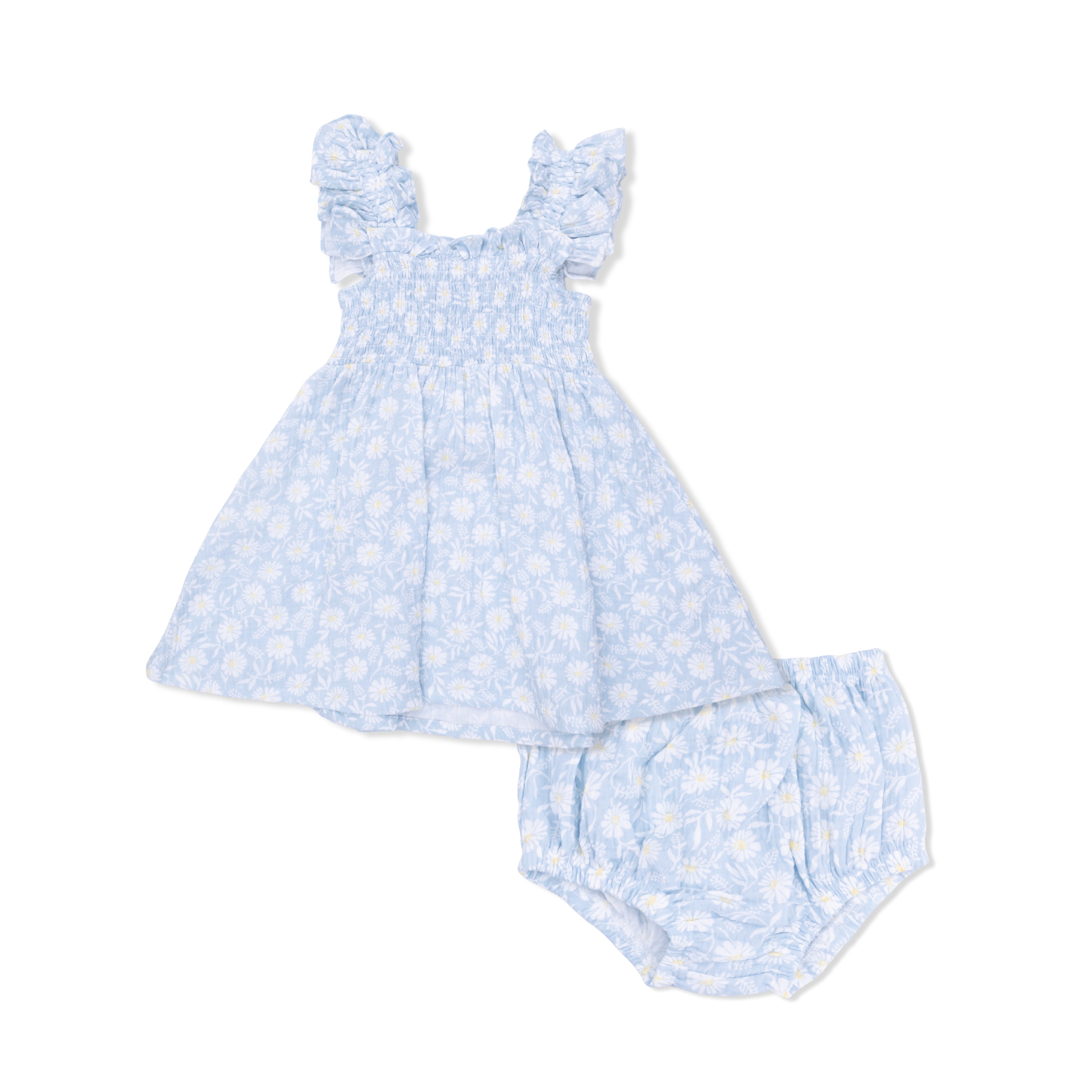 Western Daisies - Smocked Sundress with Bloomer-Angel Dear