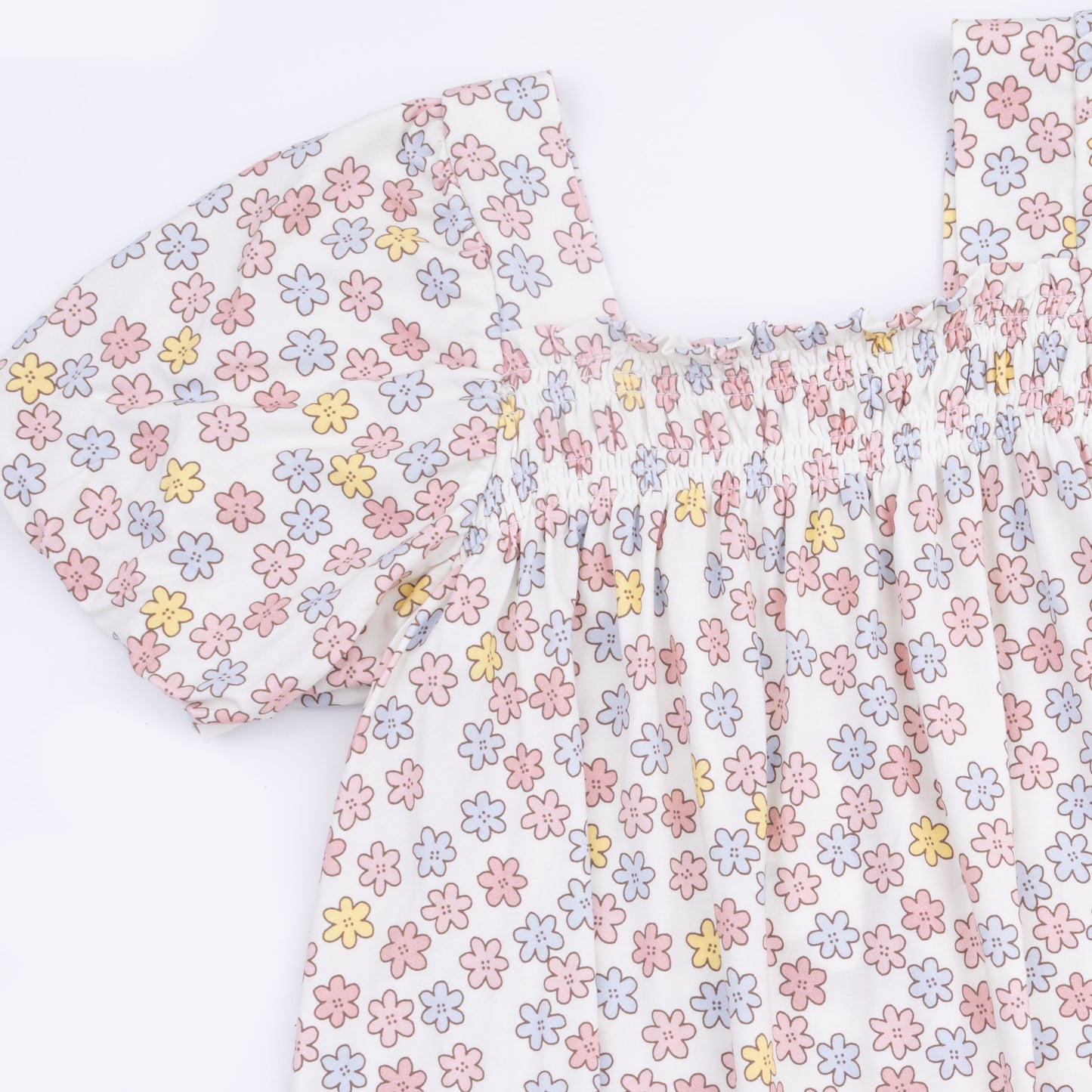 Sarah Floral - Puff Sleeve Dress with Bloomer