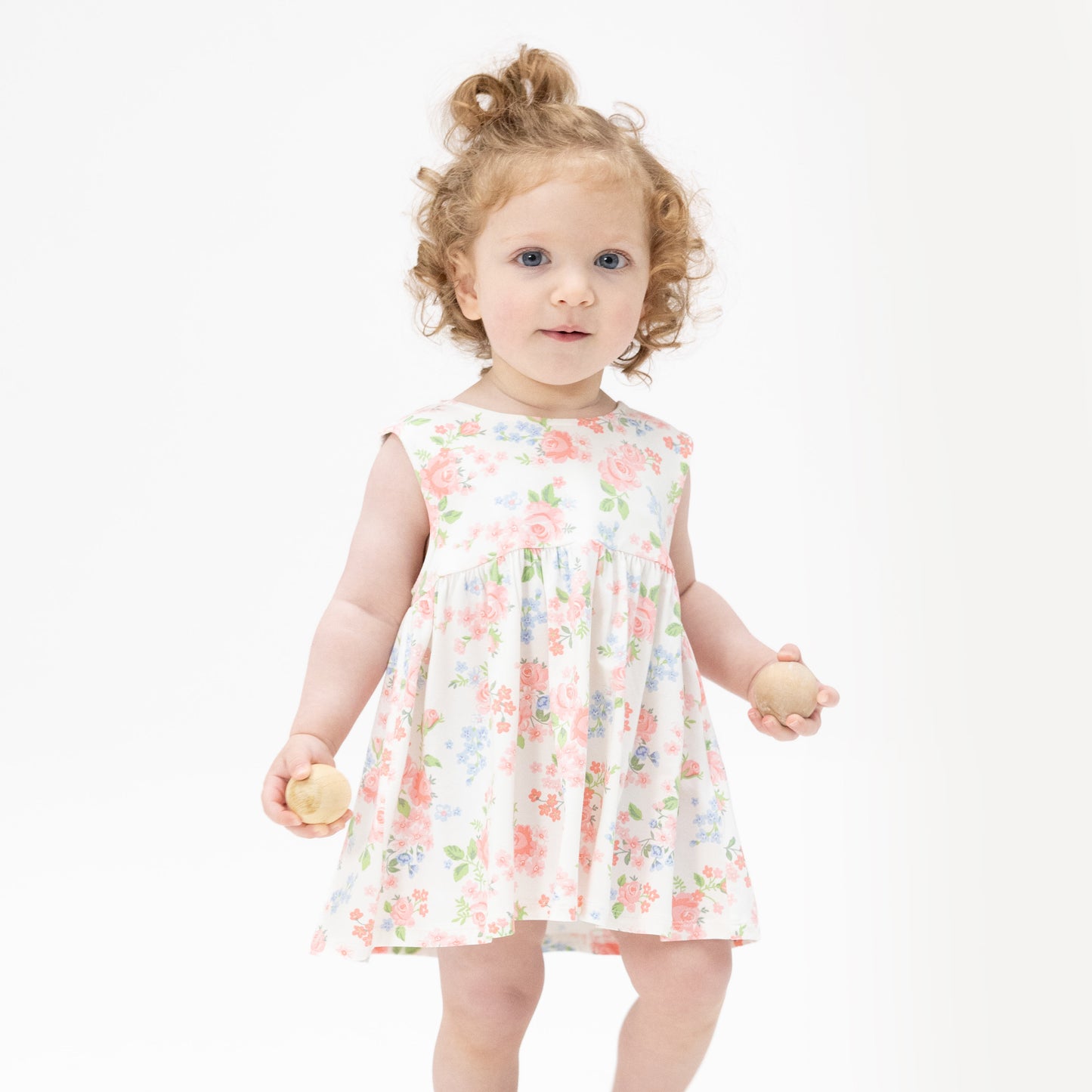 Cute Little Roses - Infant Dress with Bow and Bloomer-Angel Dear