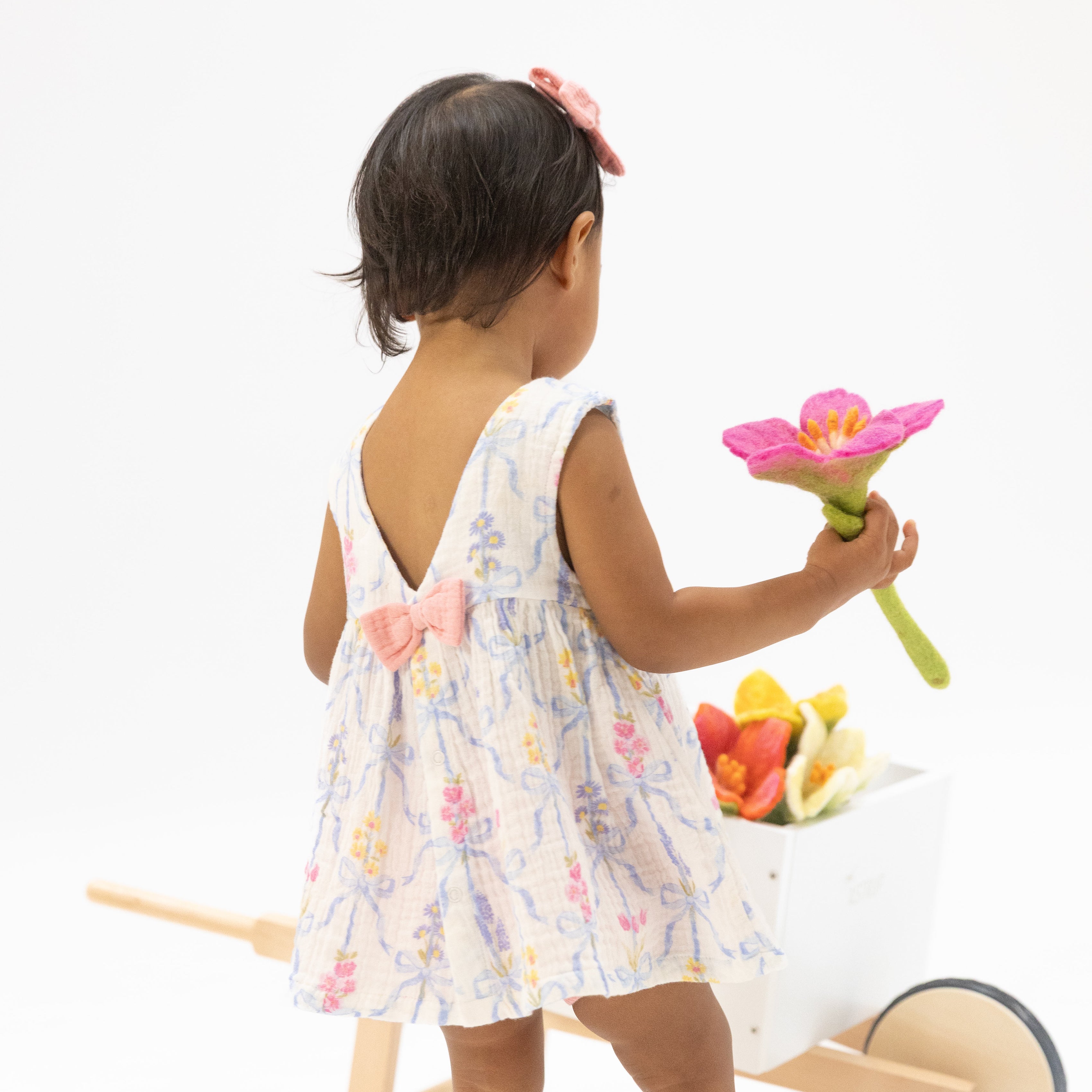 Ribbon Bouquets - Infant Dress with Bow and Bloomer-Angel Dear