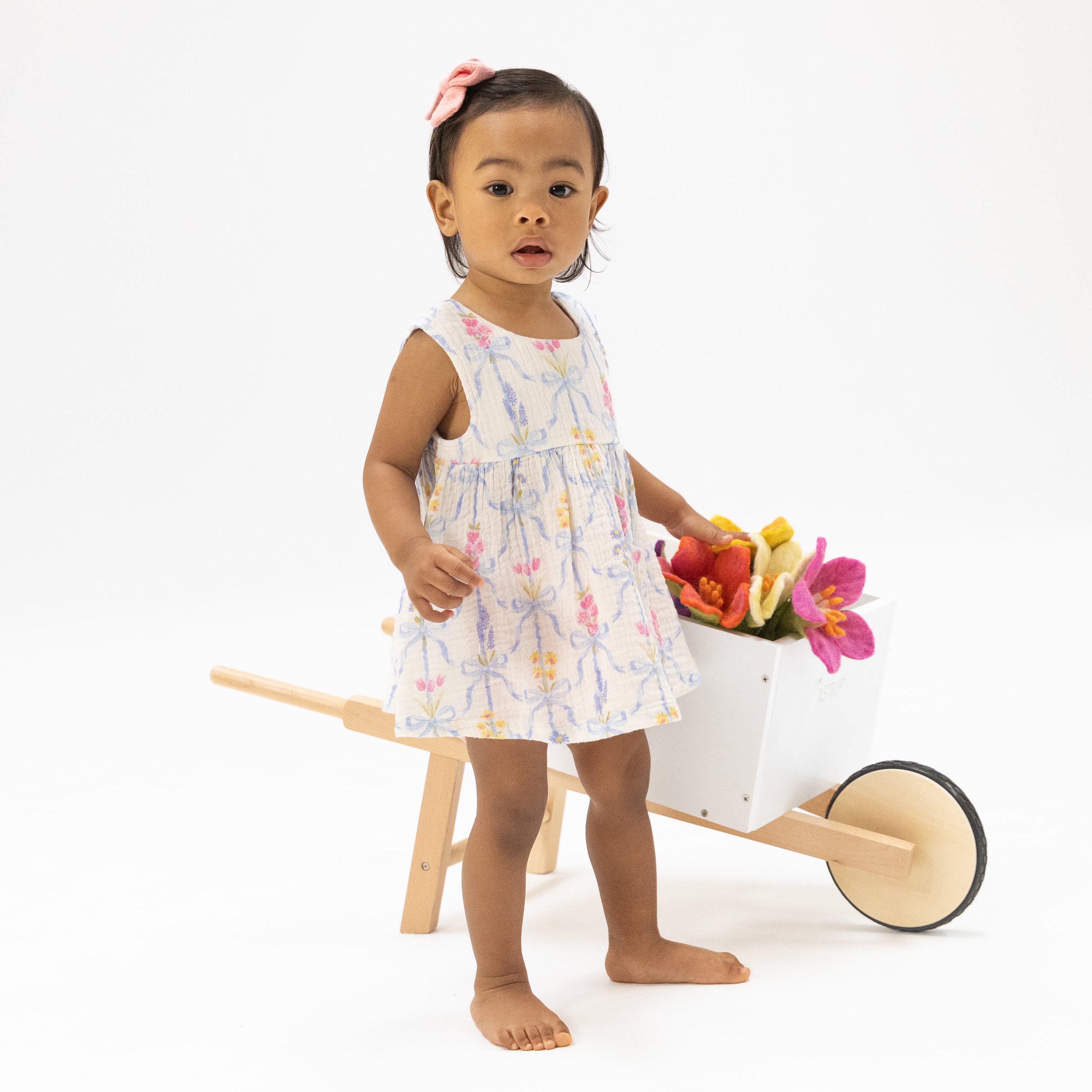 Ribbon Bouquets - Infant Dress with Bow and Bloomer-Angel Dear