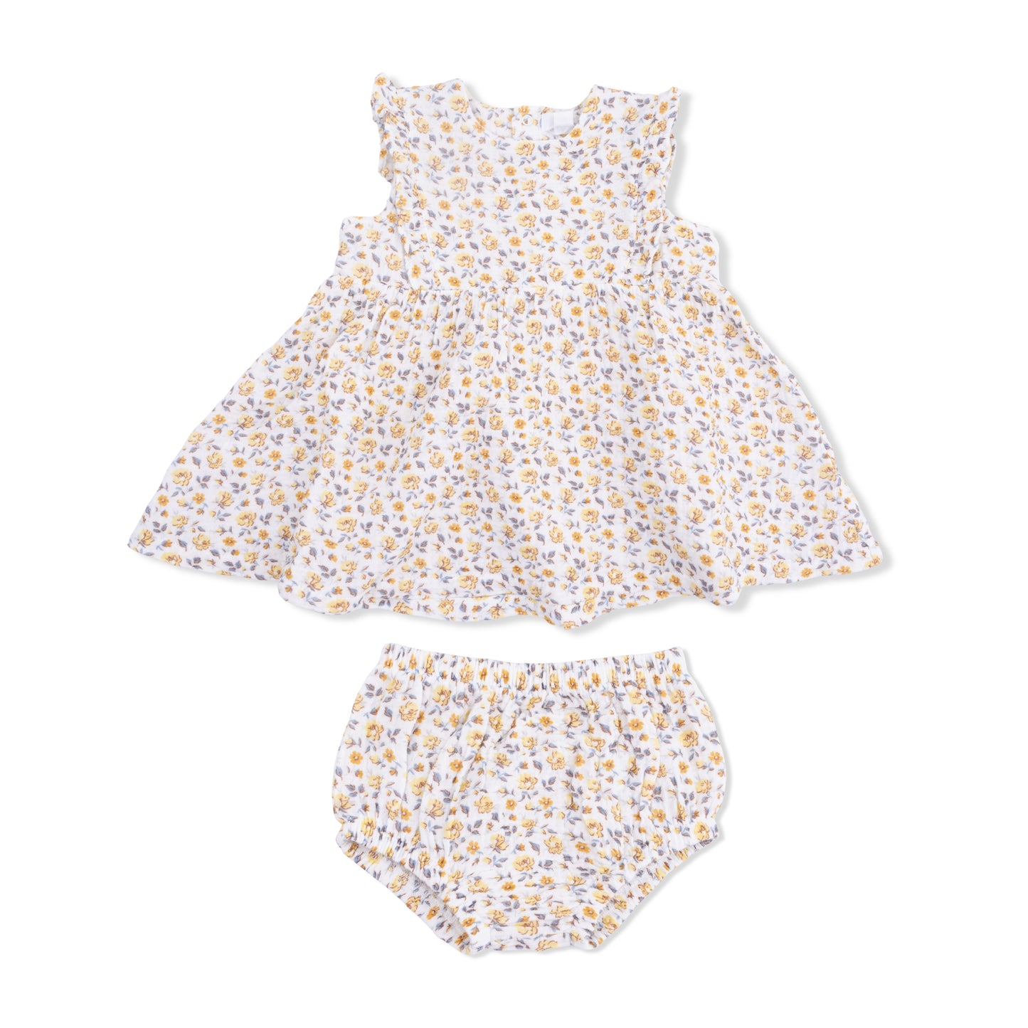 Yellow Country Roses - Ruffle Dress and Bloomer-Angel Dear