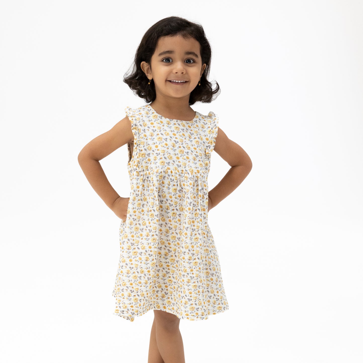 Yellow Country Roses - Ruffle Dress and Bloomer-Angel Dear