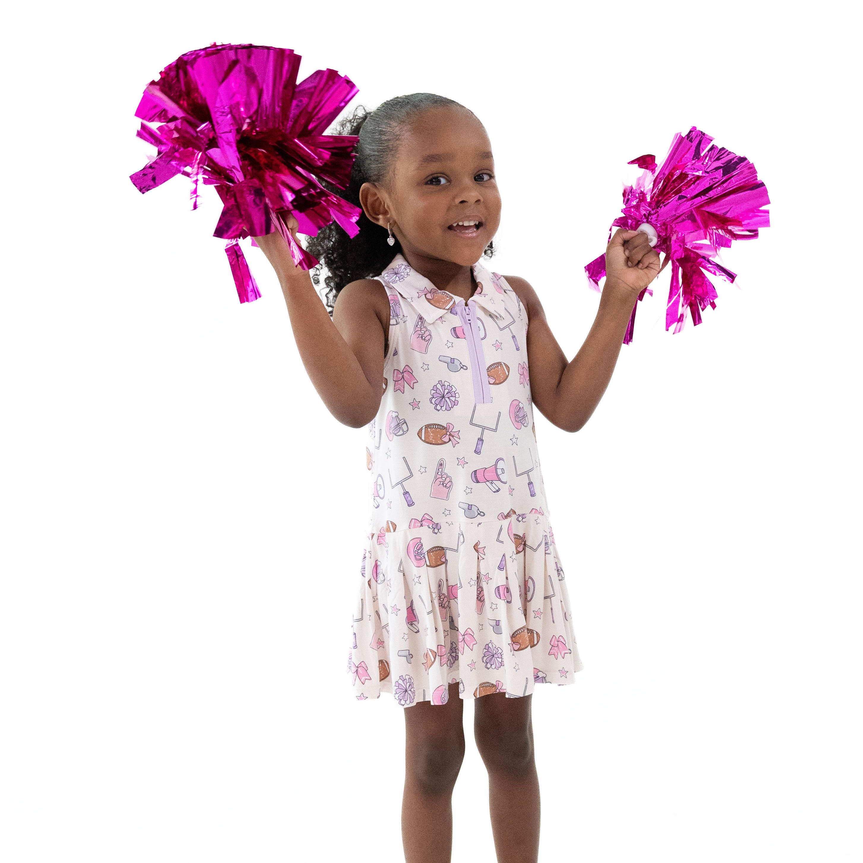 Football Cheer - Polo Tennis Dress with Cartwheel Short