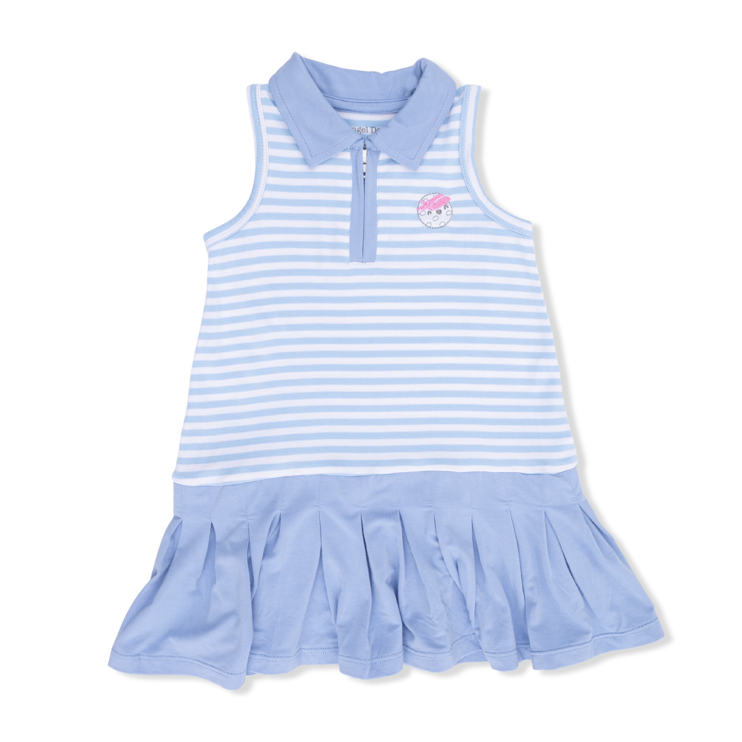 Striped Golf - Polo Tennis Dress with Cartwheel Short-Angel Dear