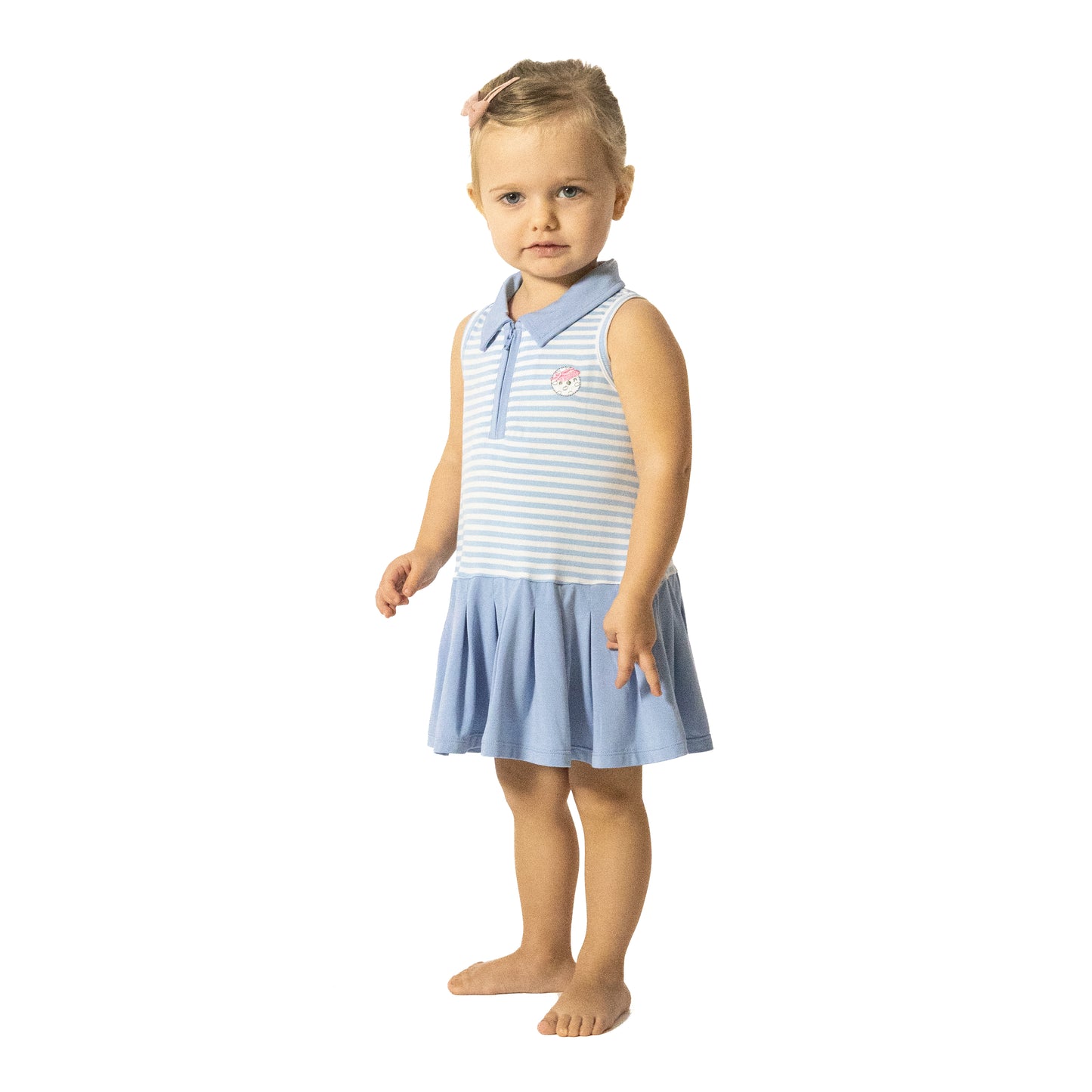 Striped Golf - Polo Tennis Dress with Cartwheel Short-Angel Dear