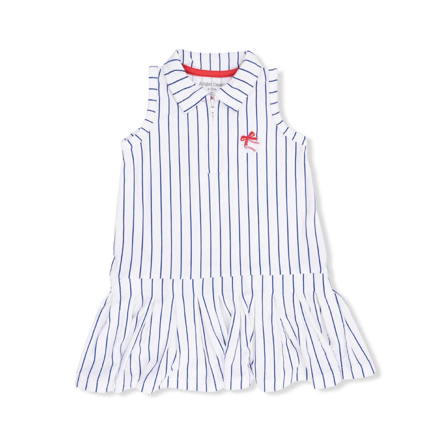 Baseball Stripe - Polo Dress with Cartwheel Short-Angel Dear