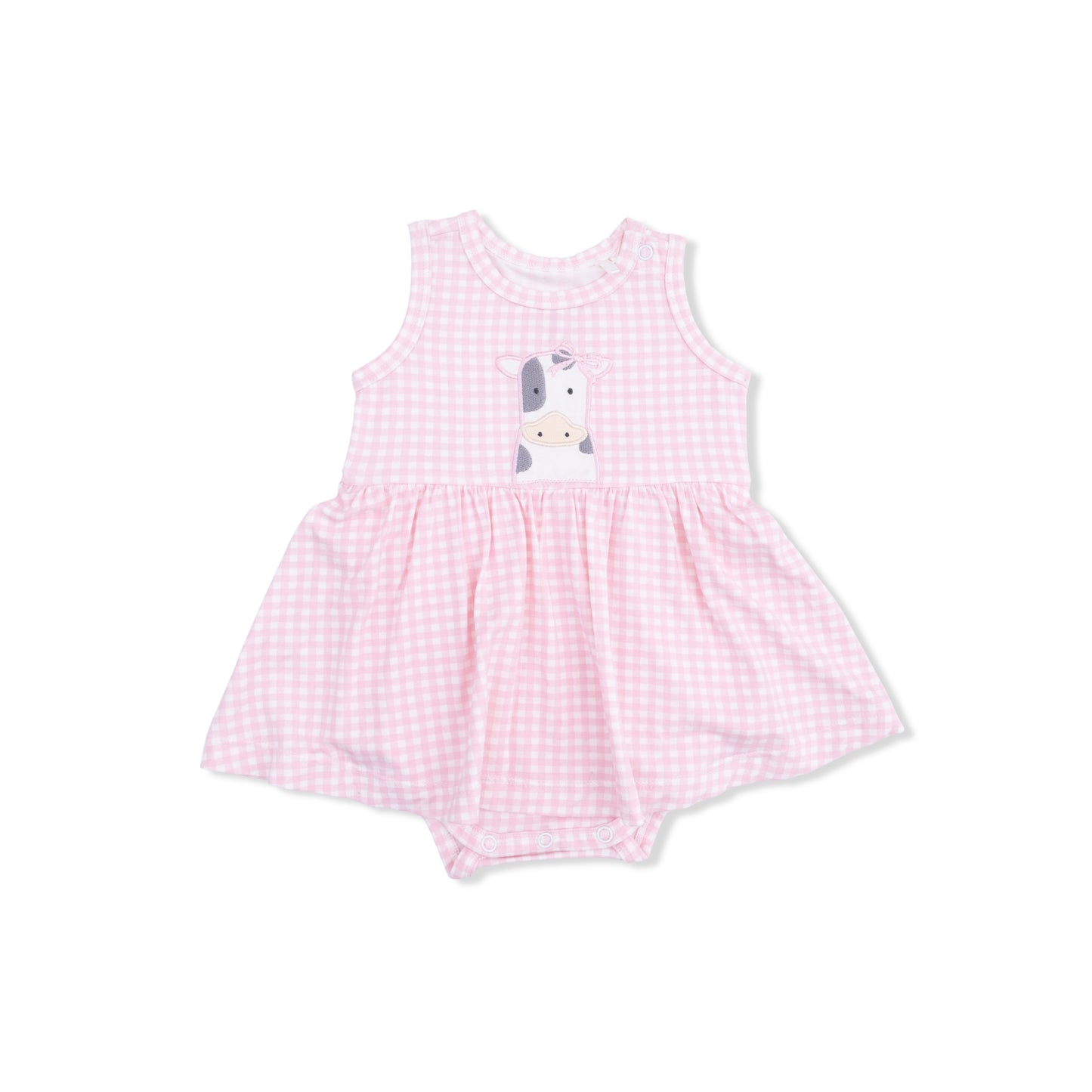 Cute Farm Animals Applique  - Tank Bodysuit Dress-Angel Dear