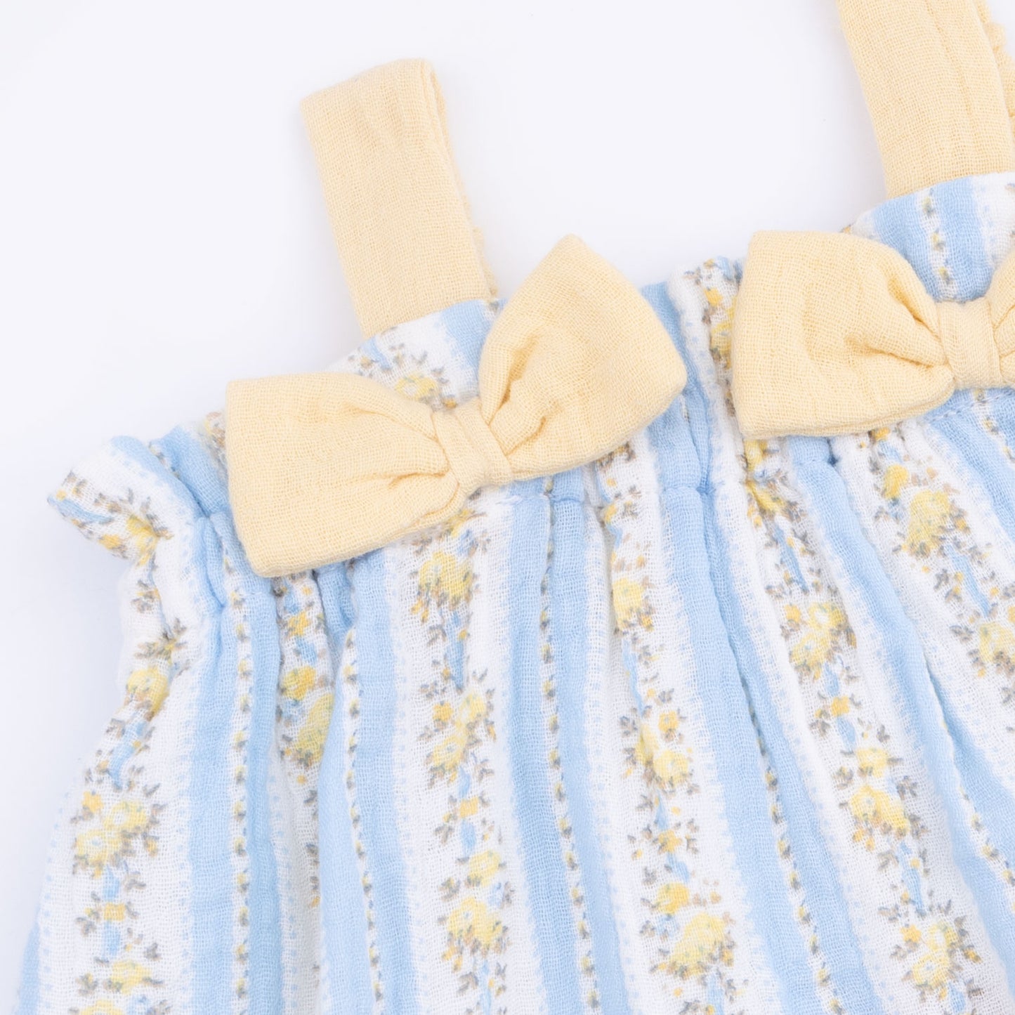 Odalys Floral Stripe - Top with Bows and Ruffle Leg Bloomer