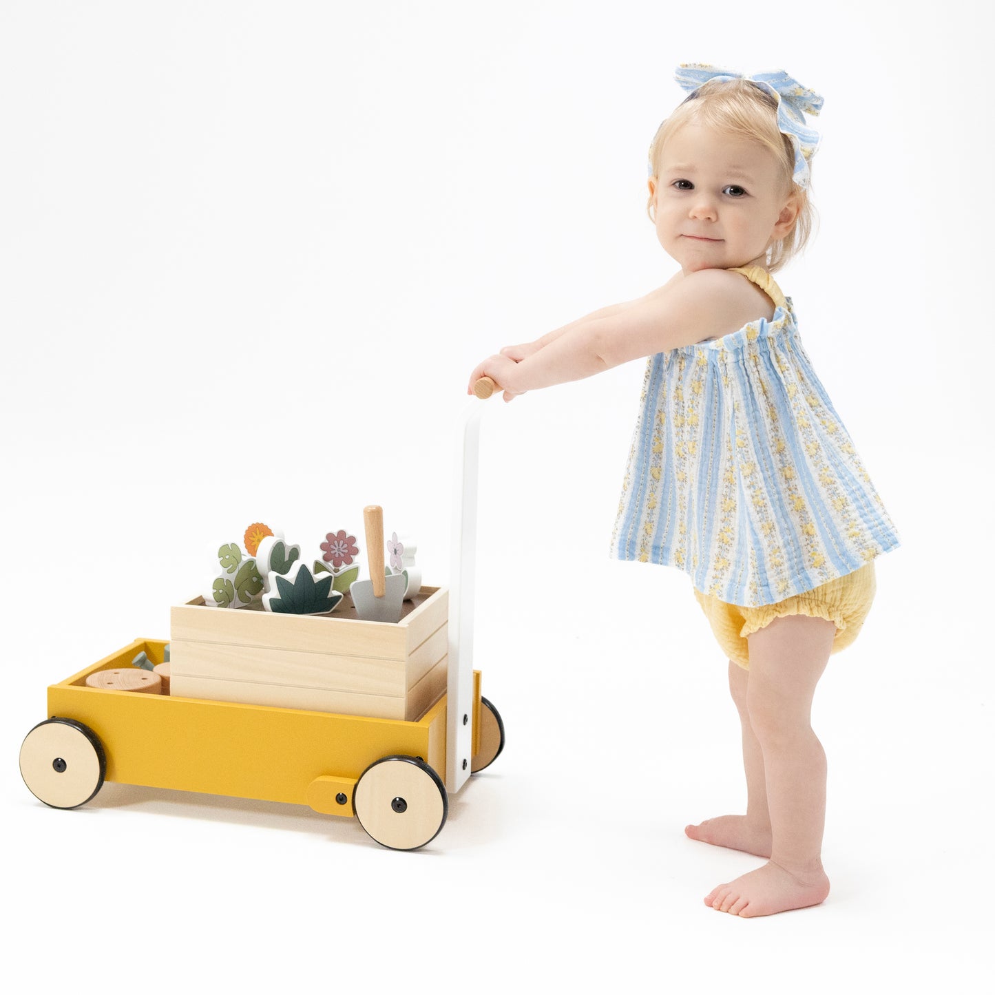 Odalys Floral Stripe - Top with Bows and Ruffle Leg Bloomer-Angel Dear