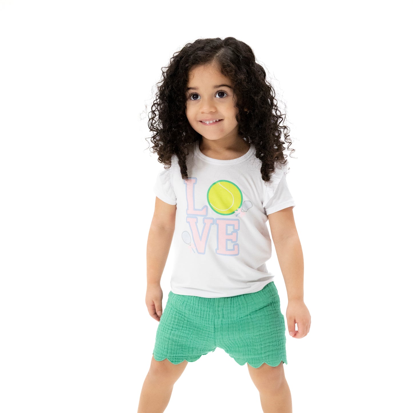 Pretty Tennis - Ruffle Tee-Angel Dear