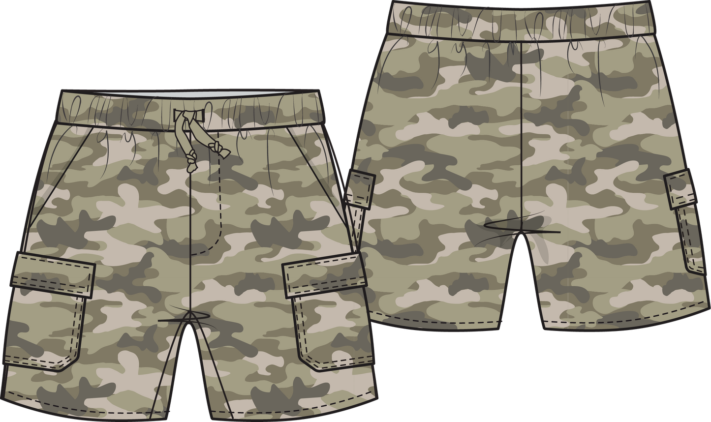 Camo French Terry - Cargo Short