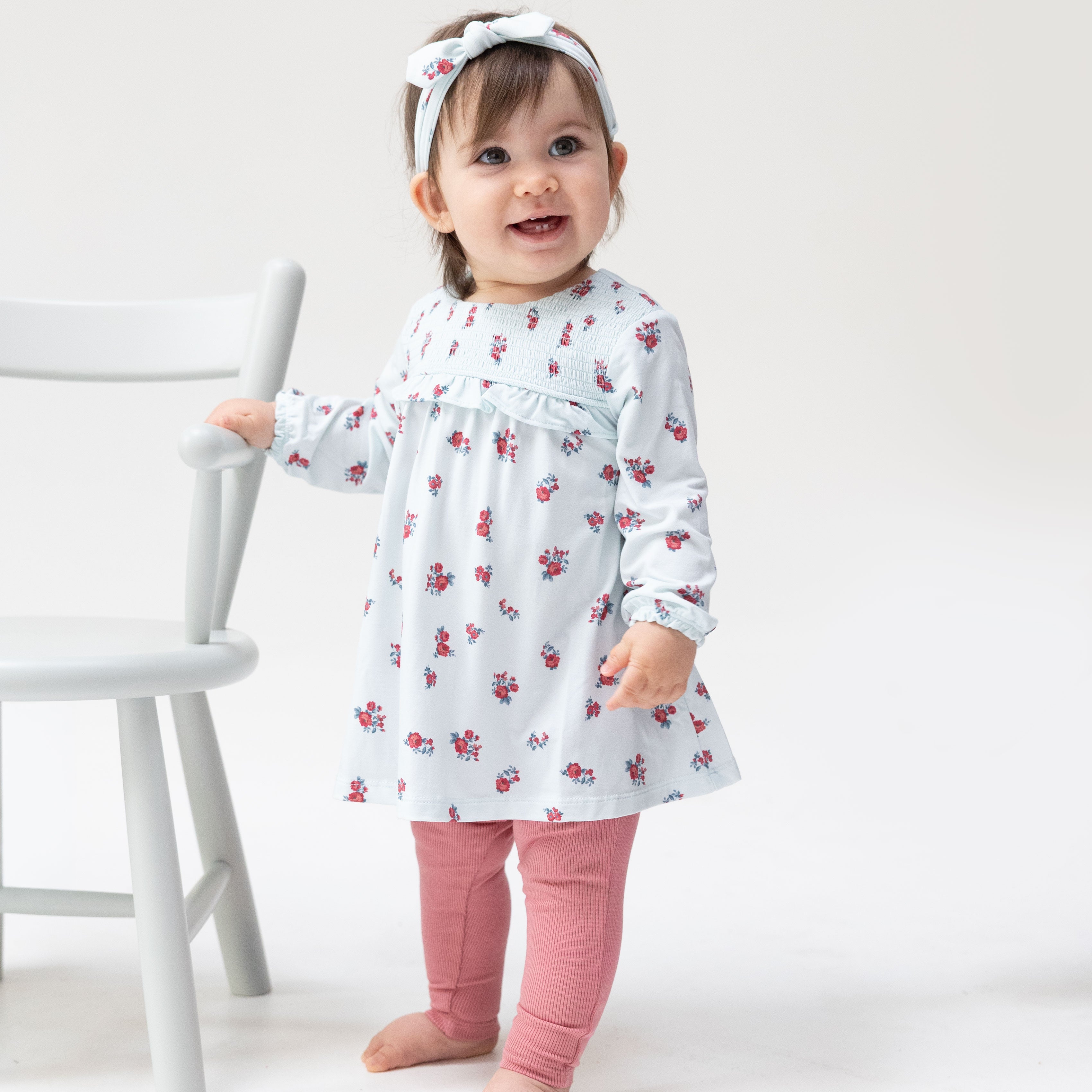 Alyssa Floral - Long Sleeve Ruffle Top and Pant