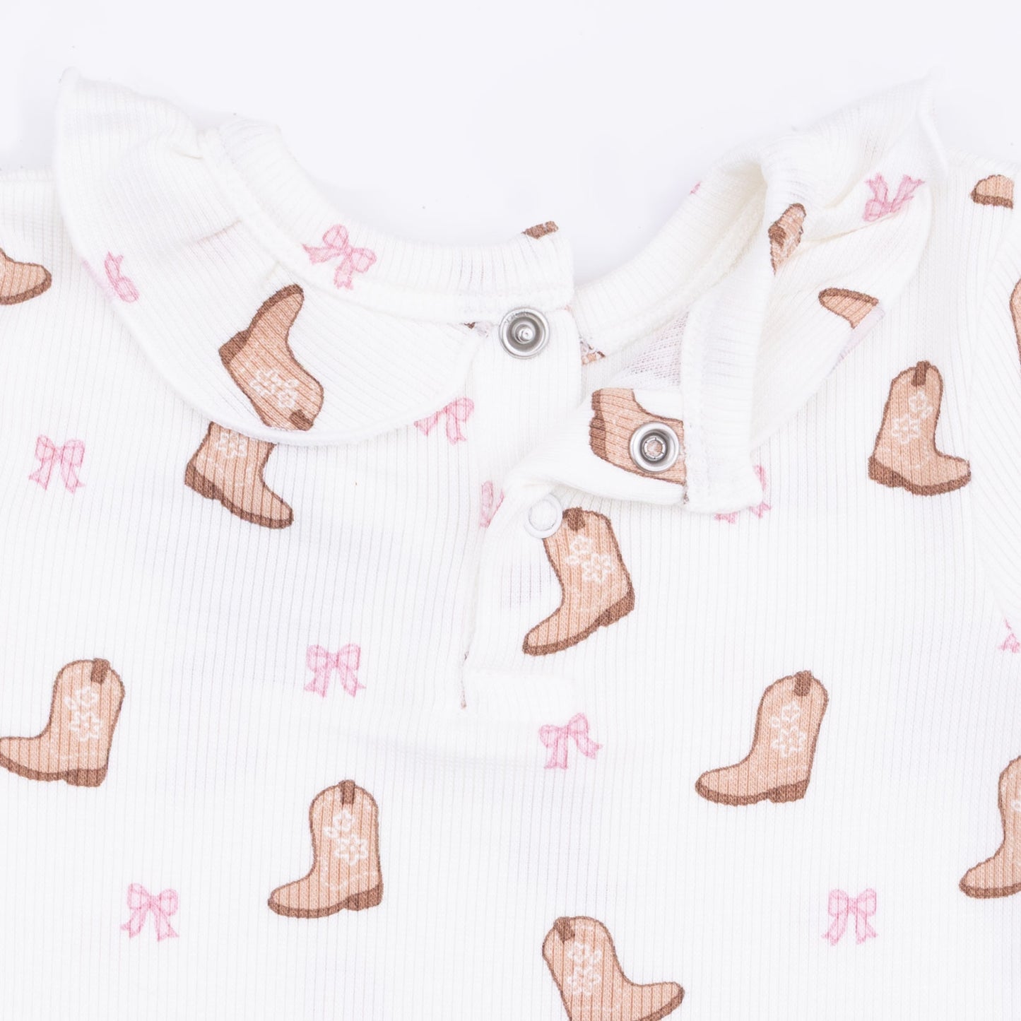 Mini Cowgirl Boots - Long Sleeve Ruffle Top and Pant