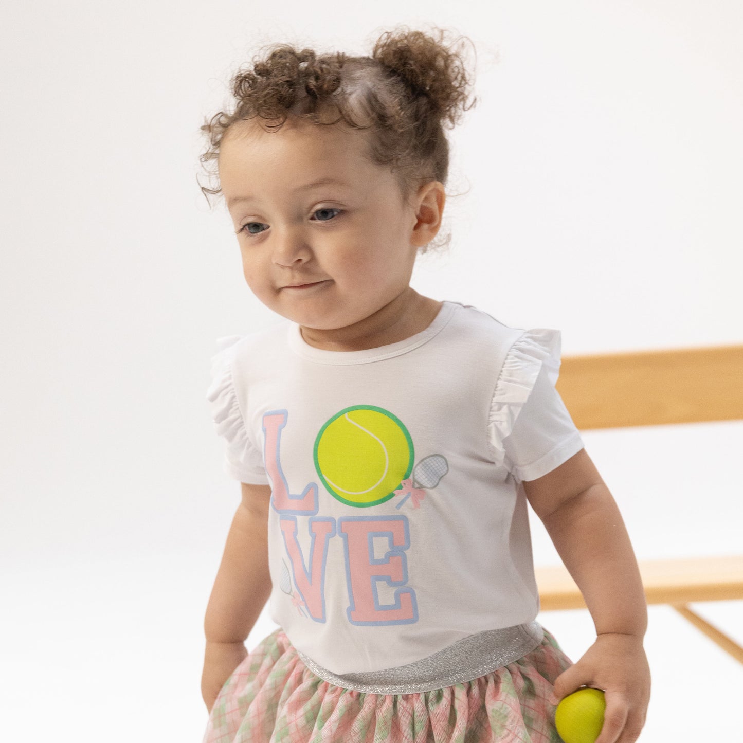 Pretty Tennis - Ruffle Tee-Angel Dear