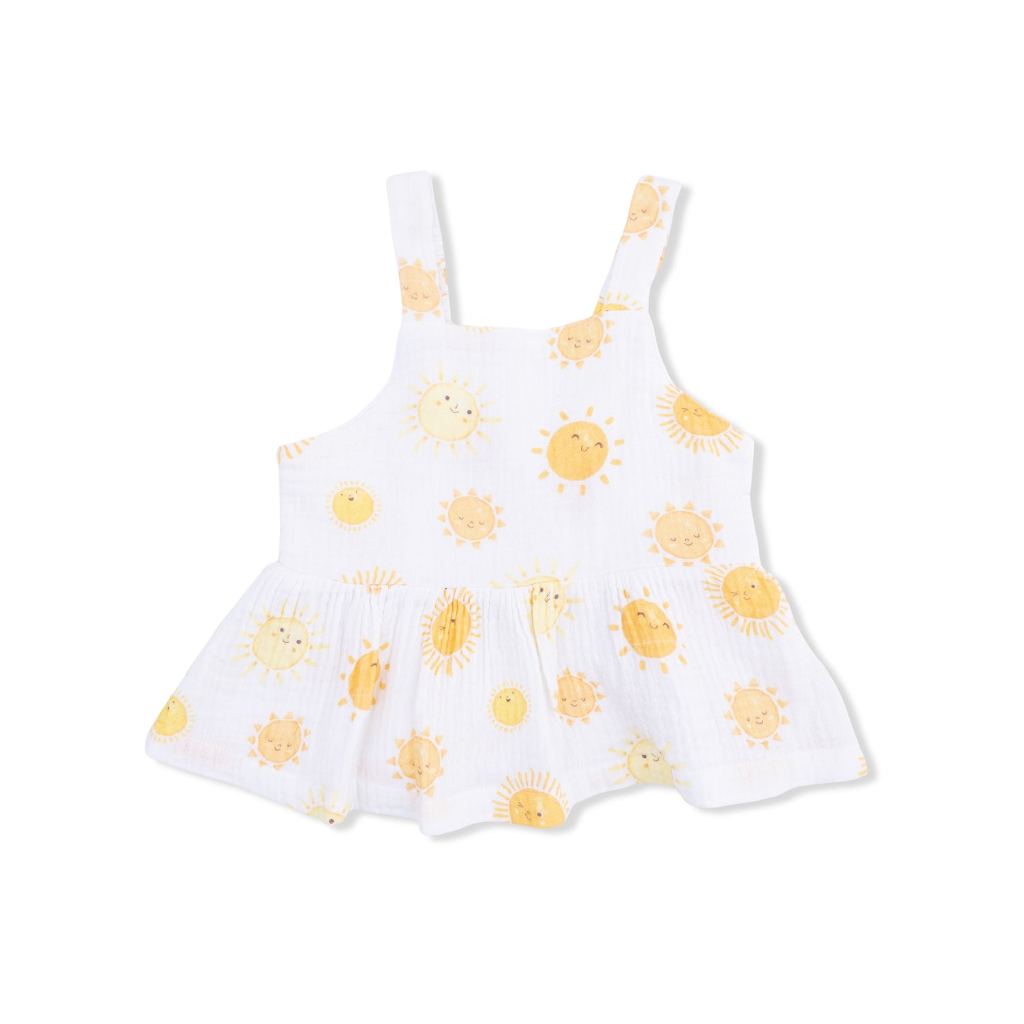 Happy Suns - Peplum Tank with Wide Leg Pant-Angel Dear