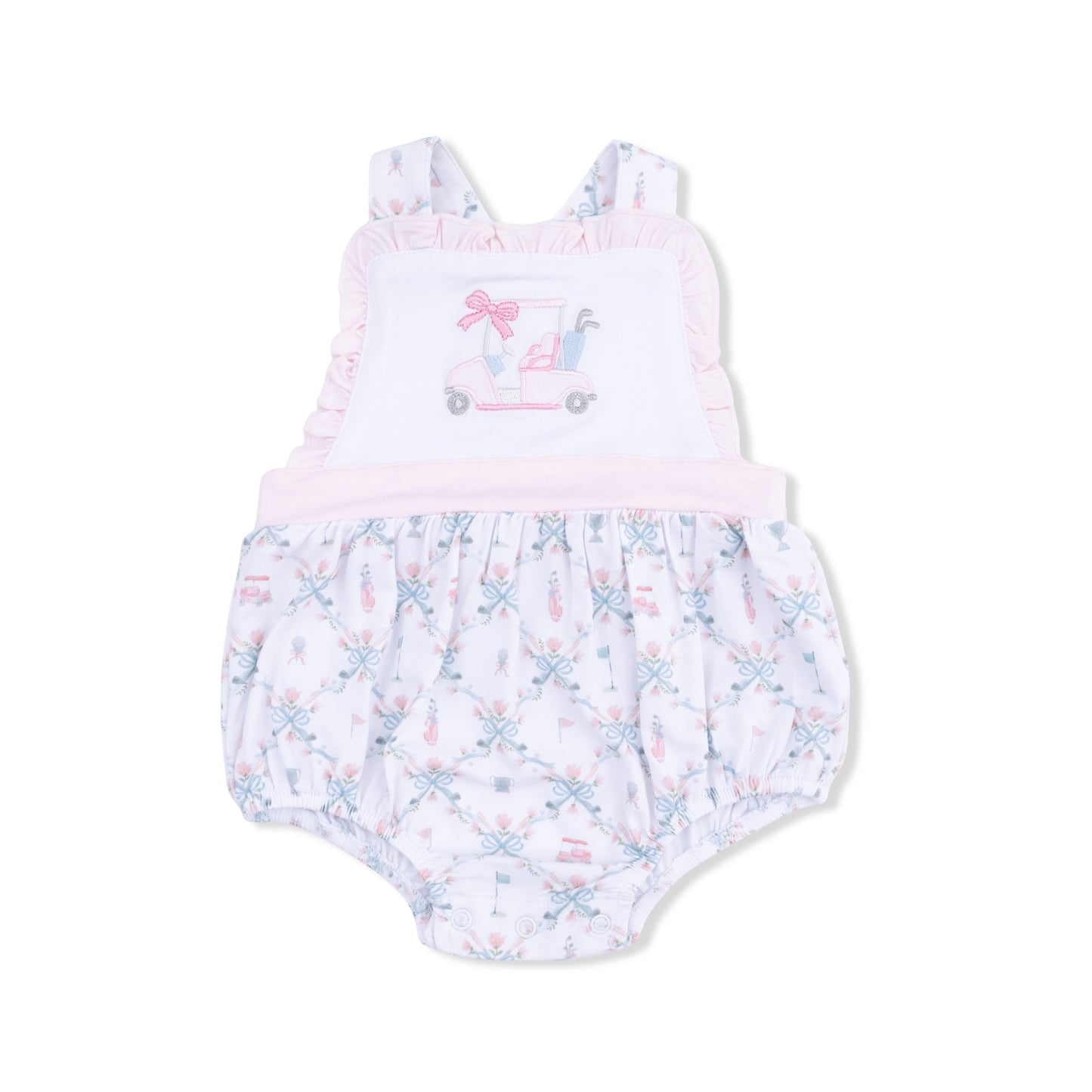 Golf Trellis Pink - Ruffle Bubble-Angel Dear