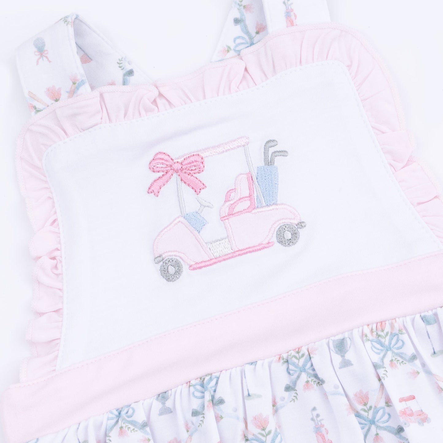 Golf Trellis Pink - Ruffle Bubble