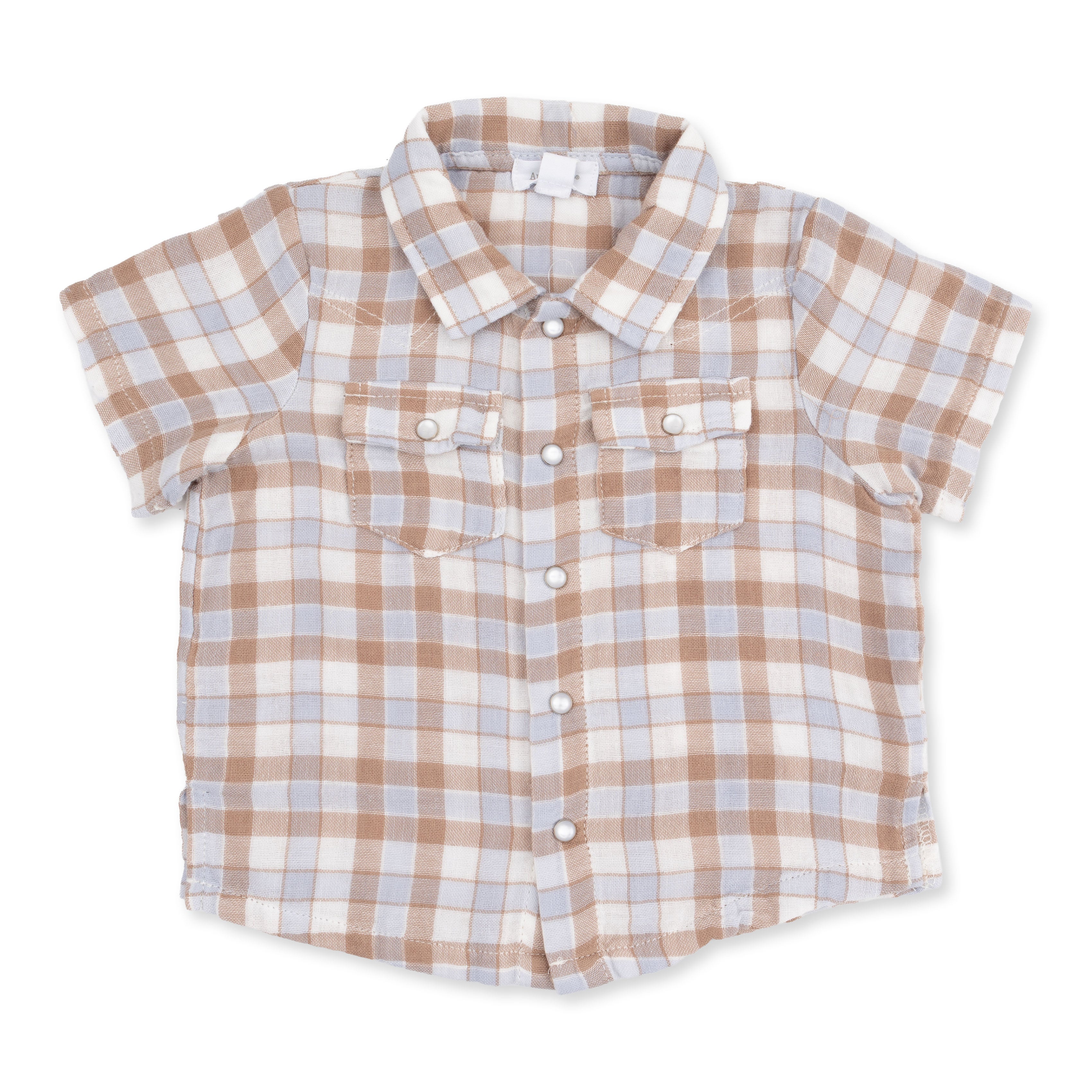 Western Plaid - Short Sleeve Western Pearl Snap Shirt