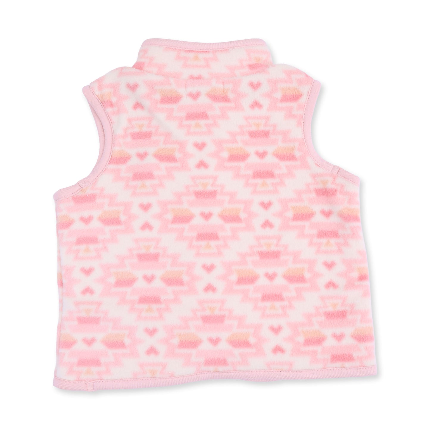 Southwest Pink Fleece - Fleece Zip Vest