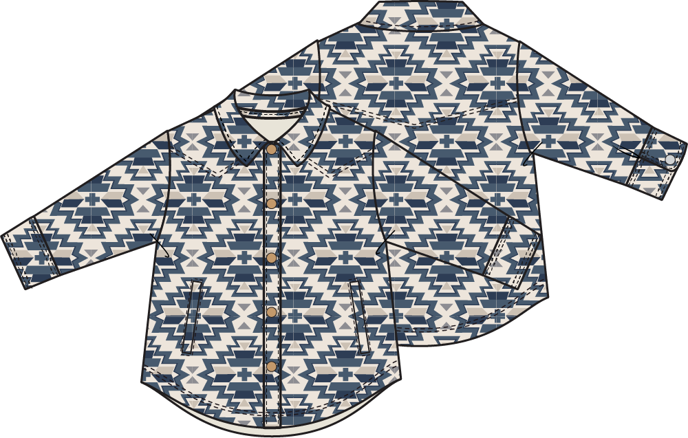 Southwest Navy Fleece - Fleece Sh-acket Navy
