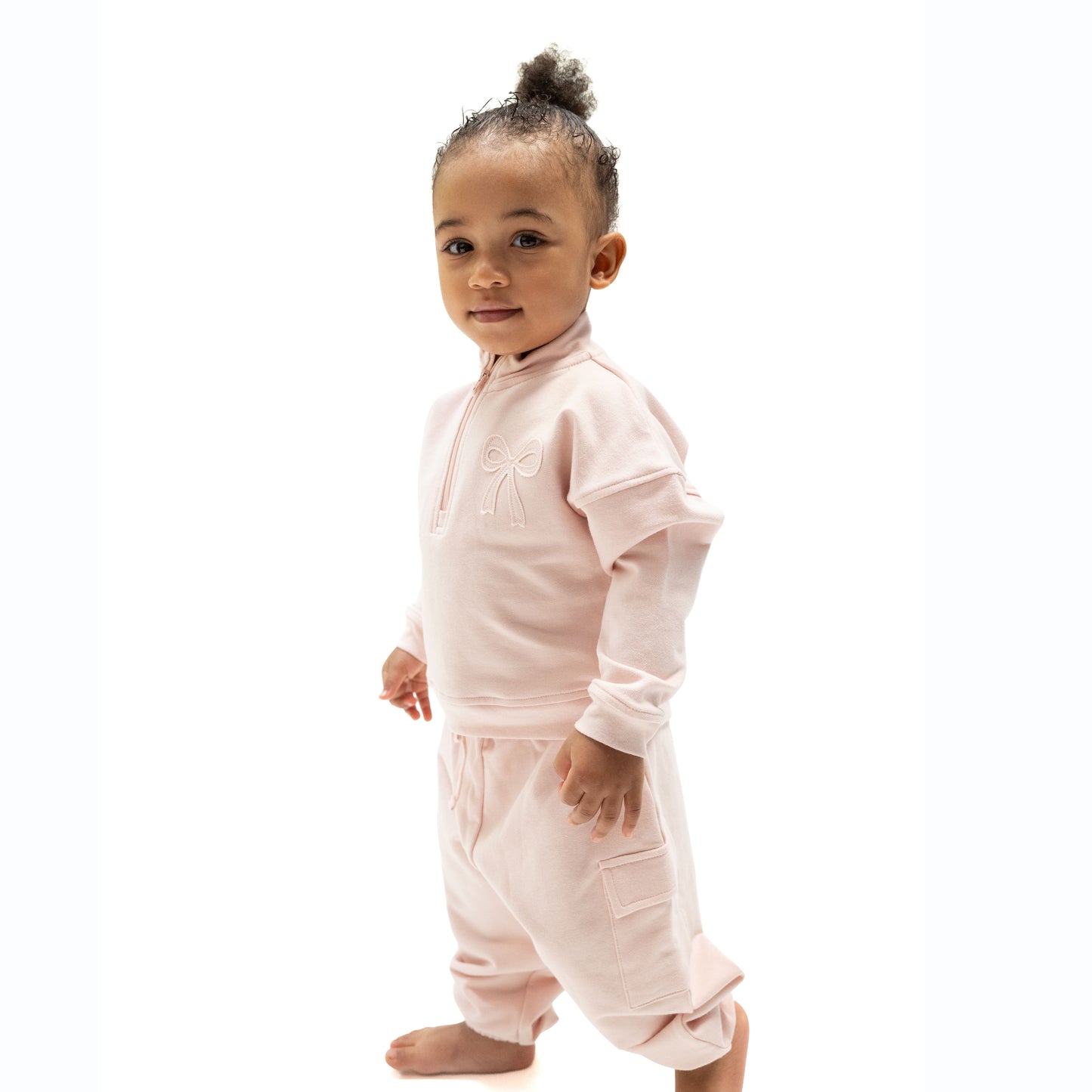 Solid Veiled Pink - Fashion Cargo Pants