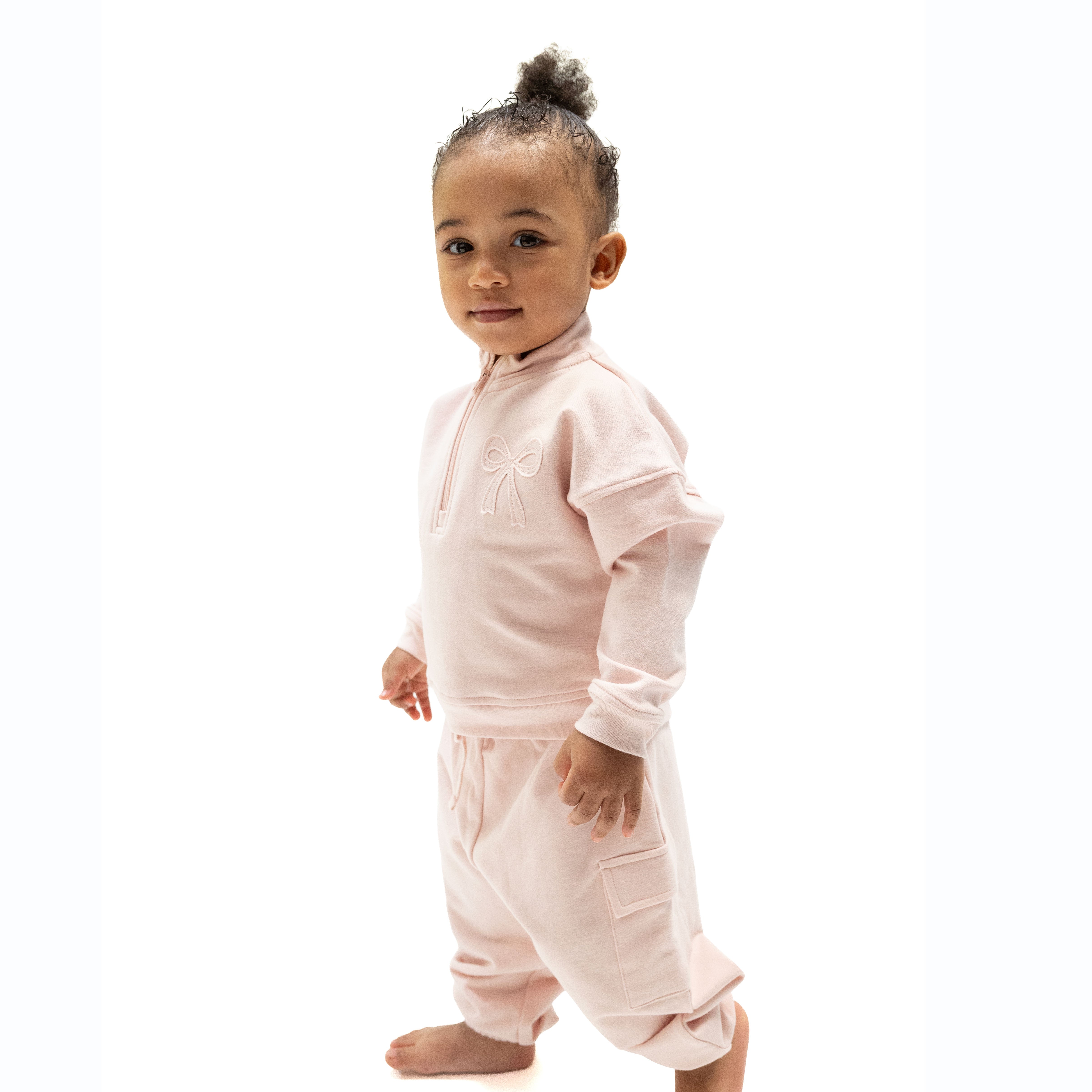 Solid Veiled Pink - Fashion Cargo Pants
