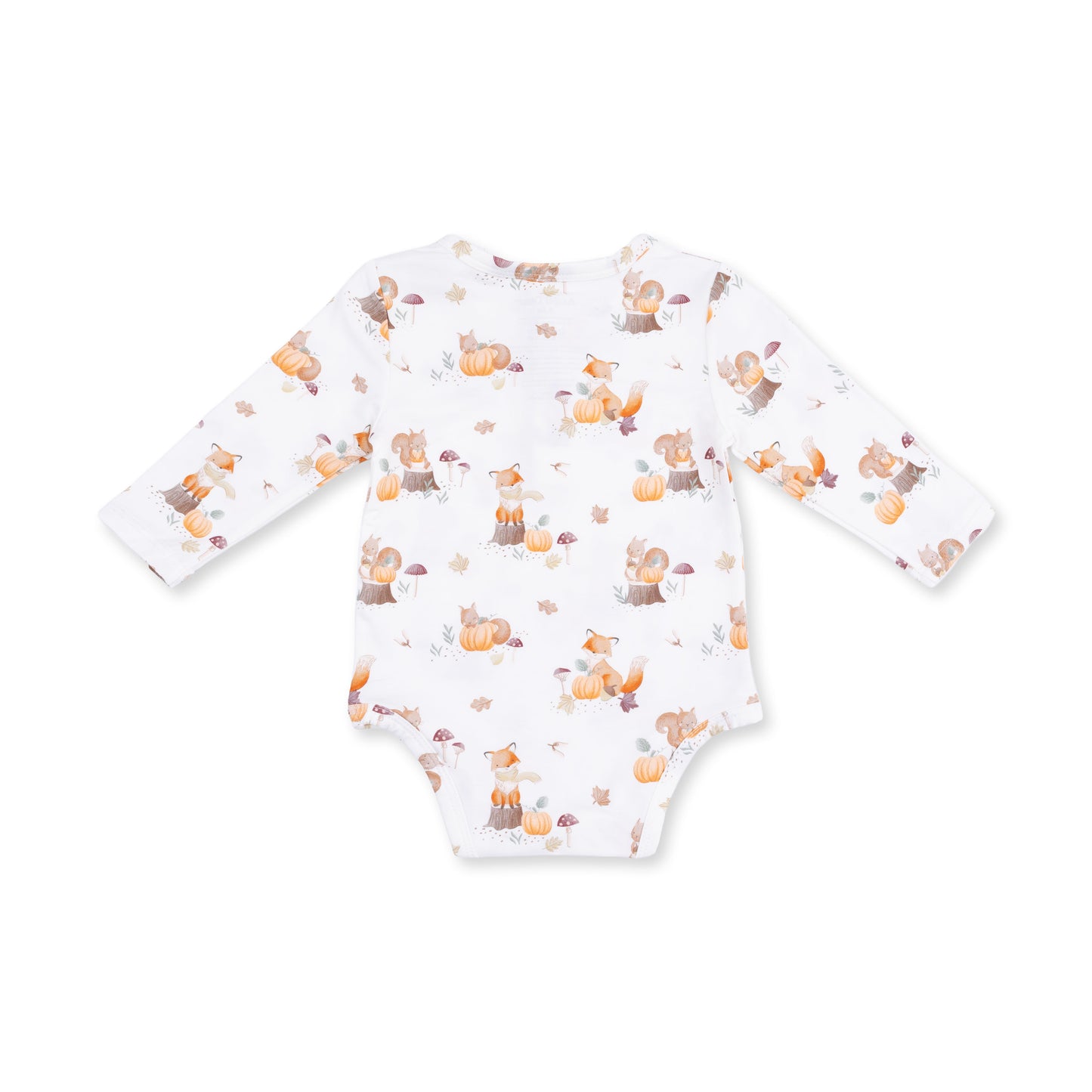 Woodland Animals with Pumpkins - Henley Bodysuit
