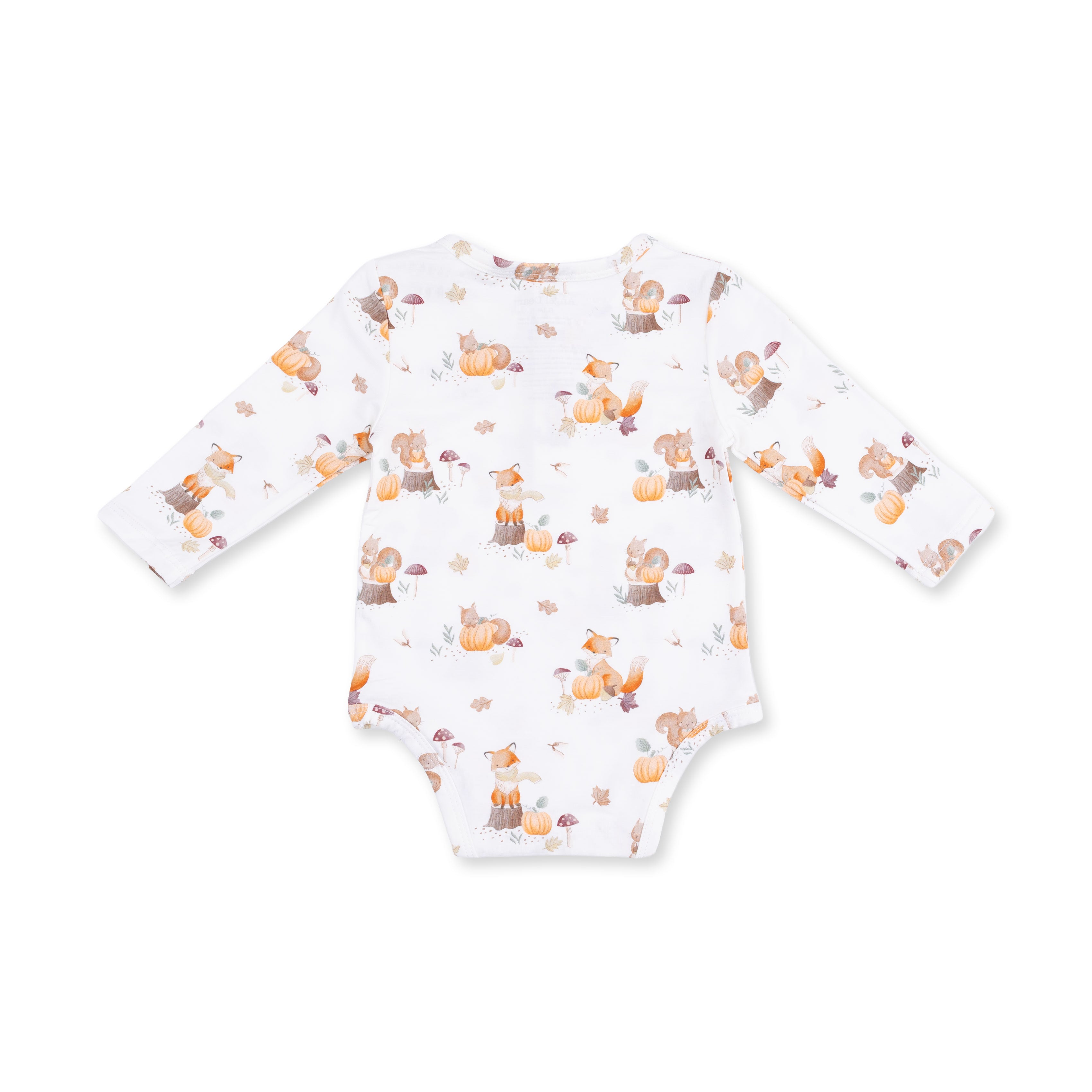 Woodland Animals with Pumpkins - Henley Bodysuit