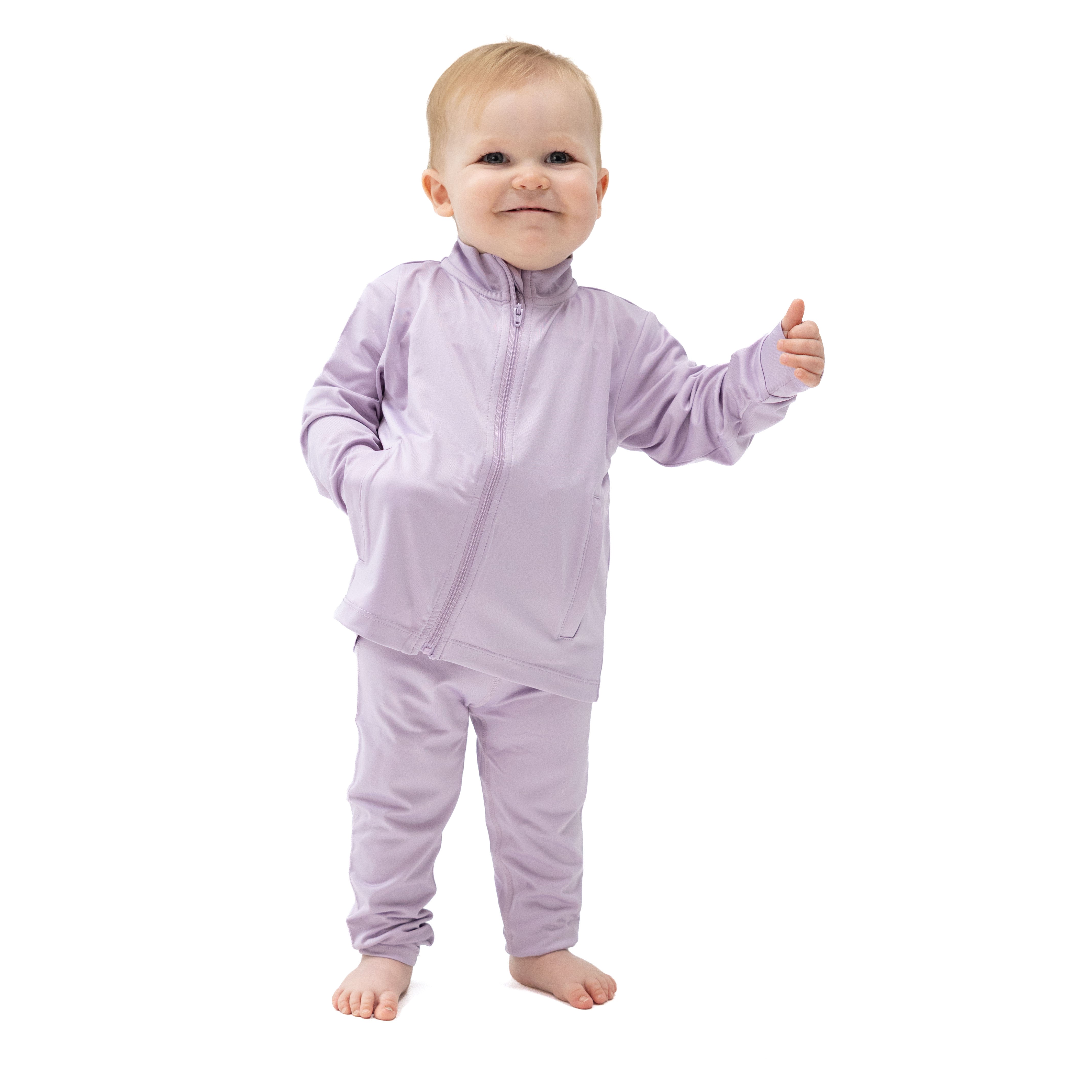 Tiny Tumblers Activewear Lilac - Mock Neck Active Jacket