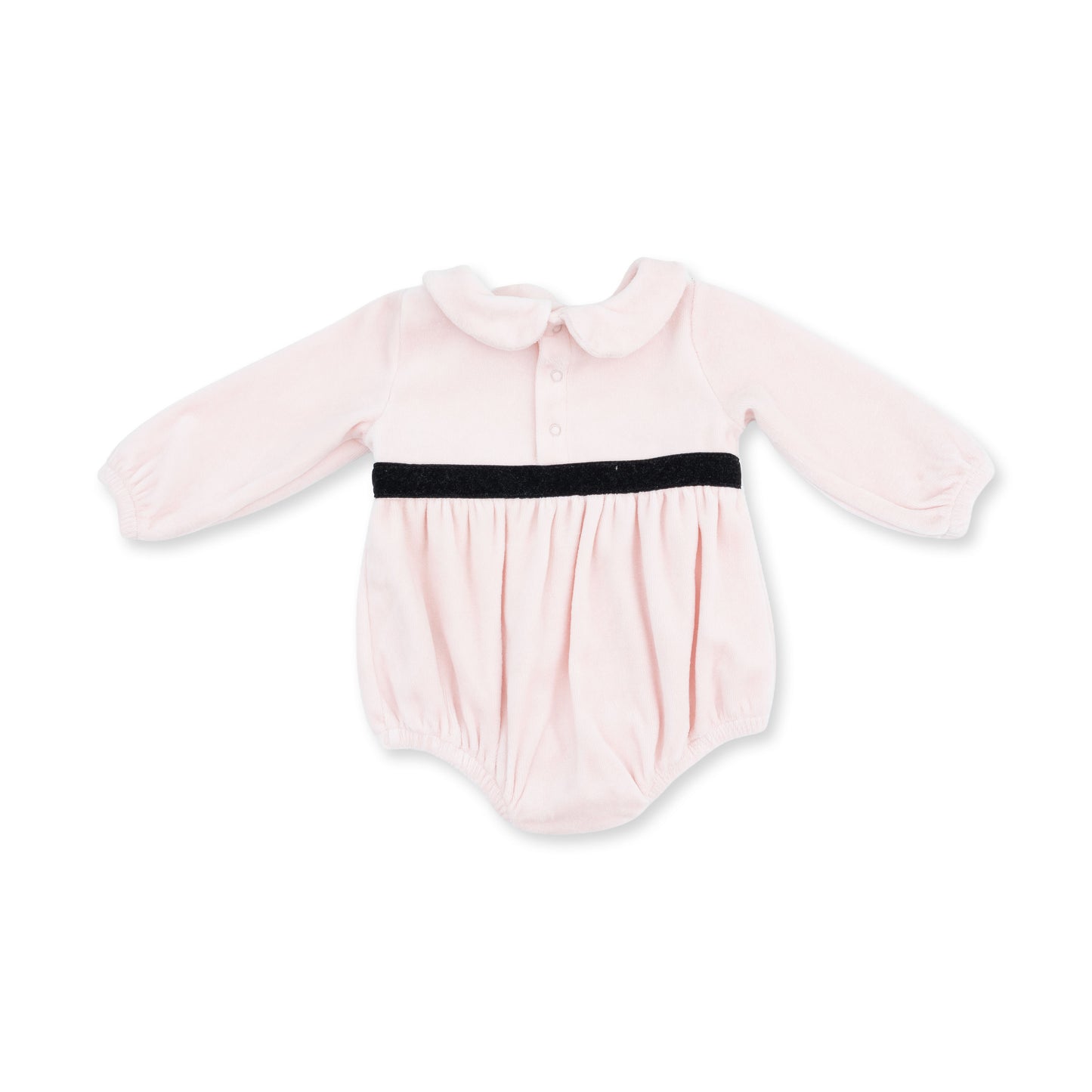 Velour Soft Pink - Velour Bubble with Peter Pan Collar